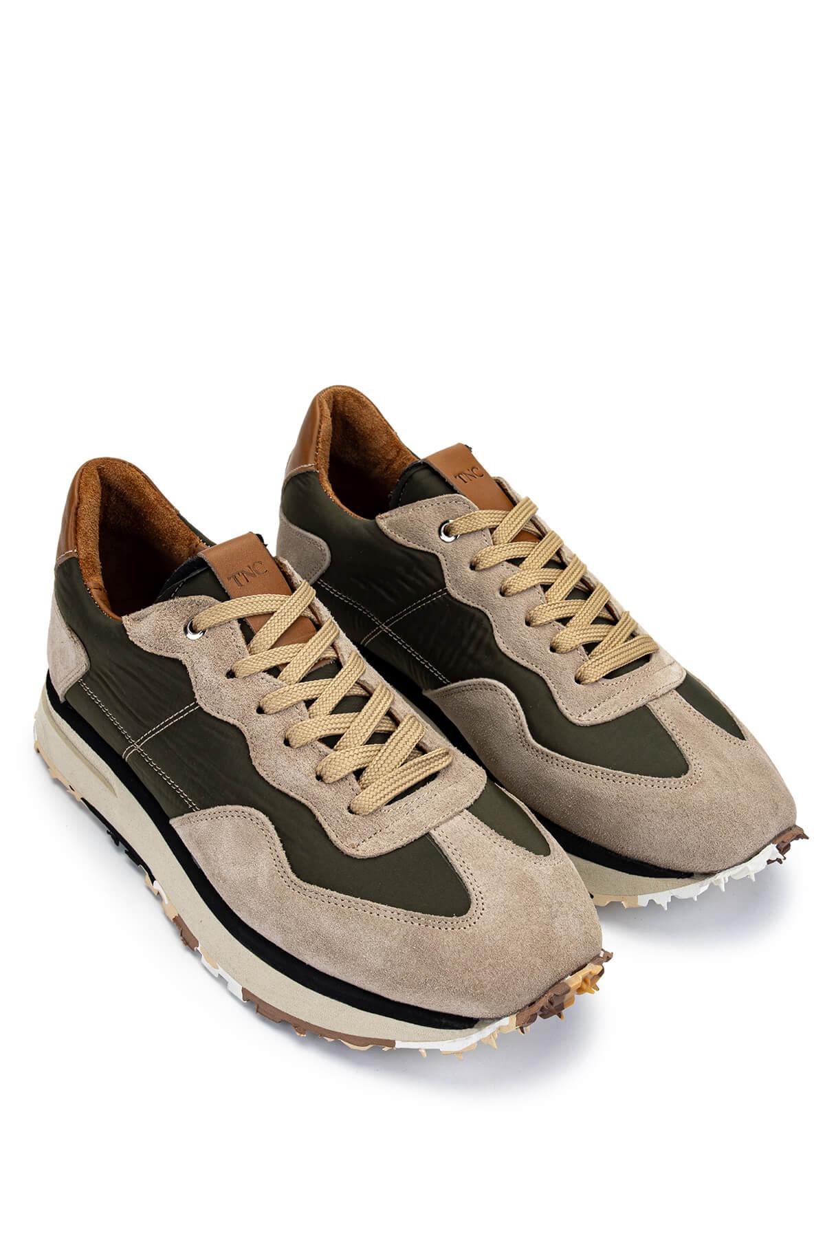 Tamer Tanca Erkek Deri & Tekstil Vizon/Haki Sneakers & Spor Ayakkabı