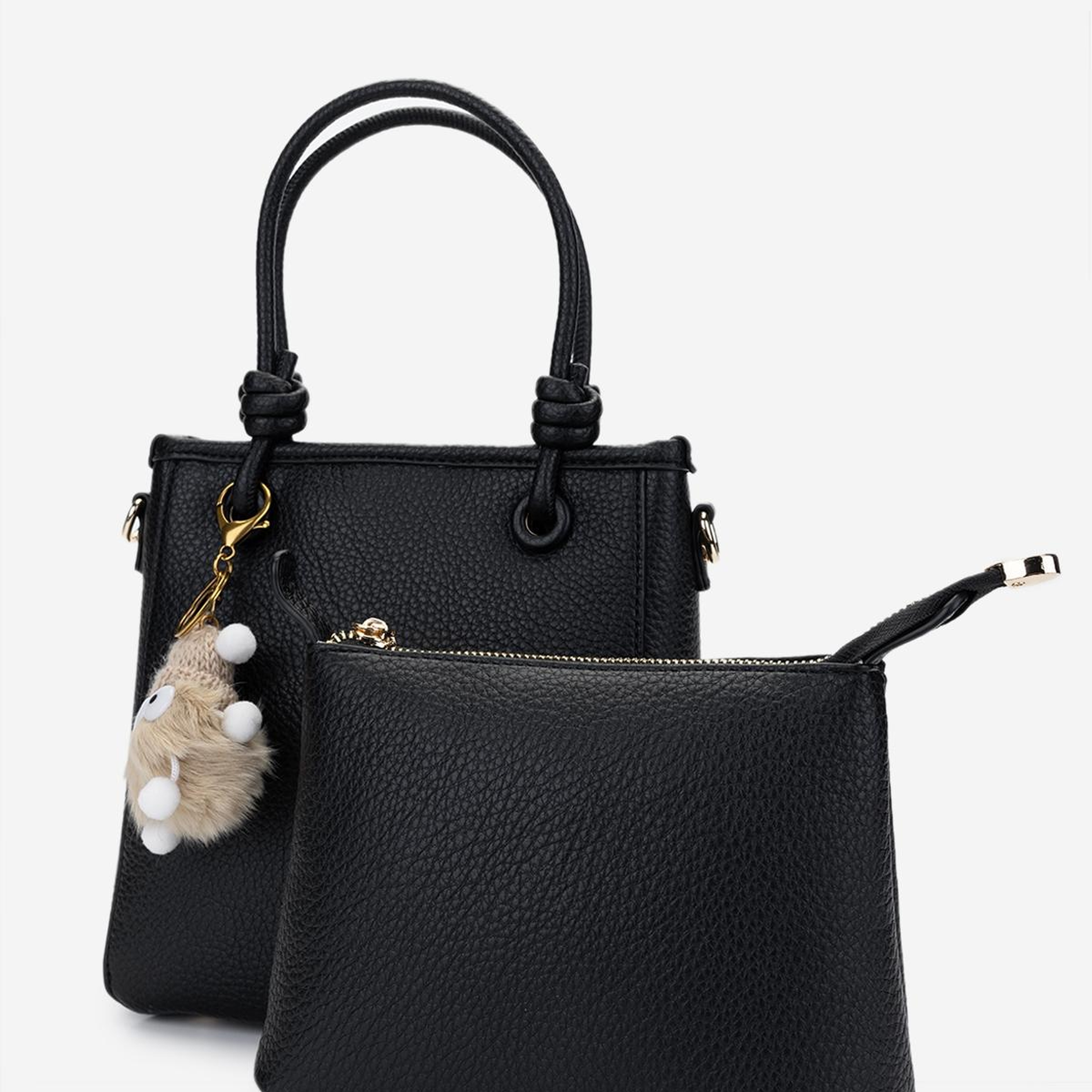 Valmenti Kadın Suni Deri Siyah Omuz Çanta