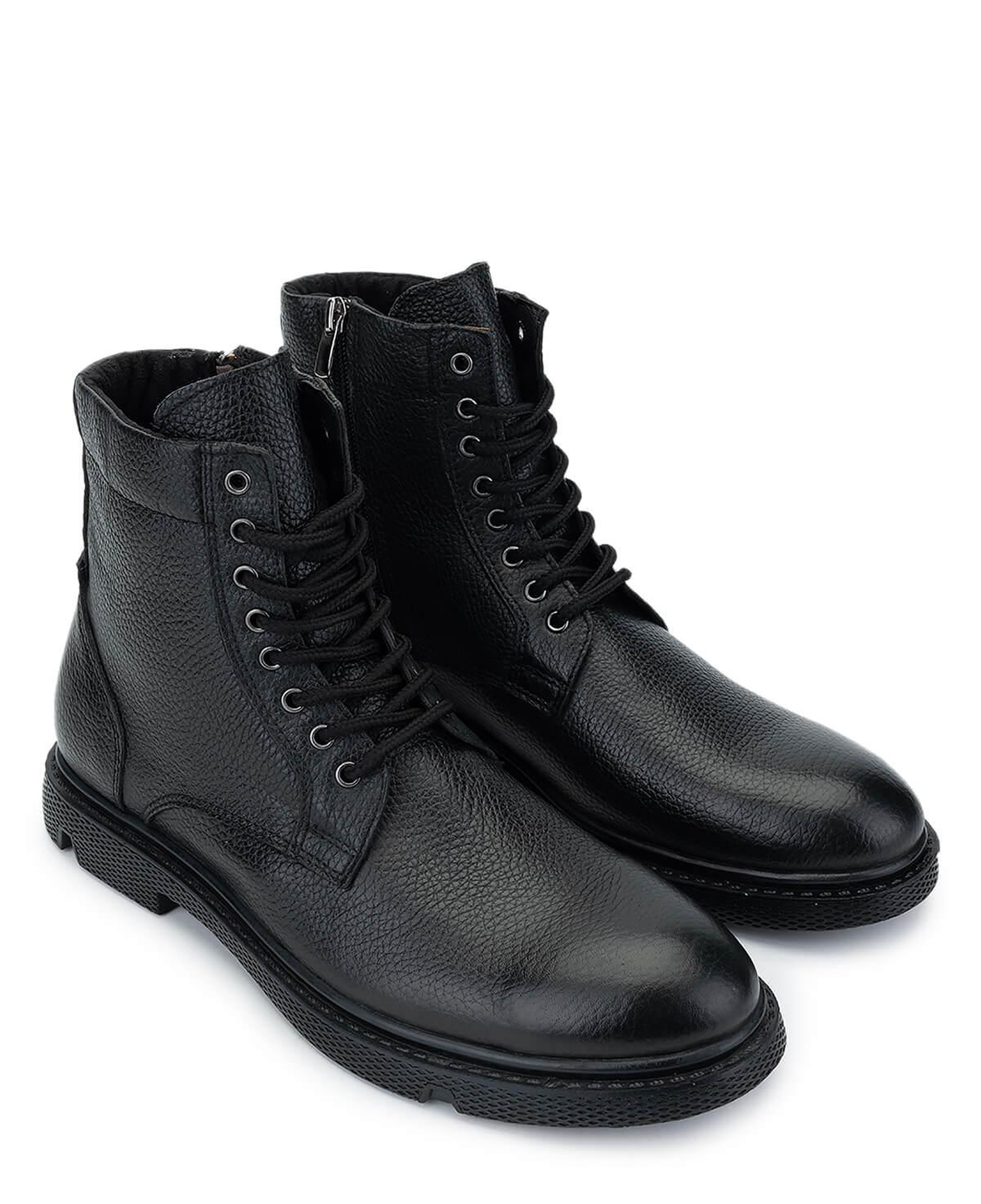 Tamer Tanca Erkek Hakiki Deri Siyah Casual Bot