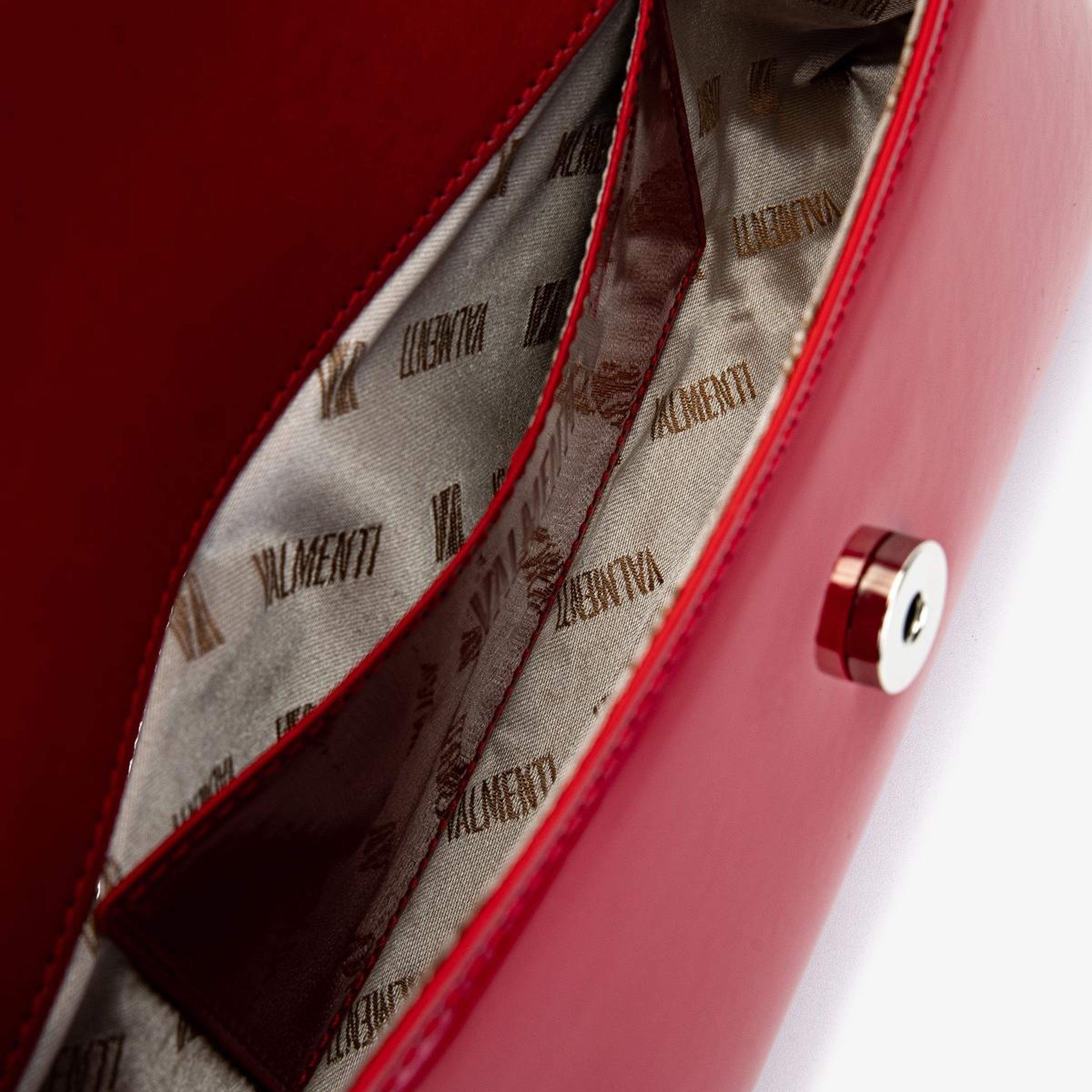 Valmenti Kadın Suni Deri Kırmızı Rugan Abiye Çanta