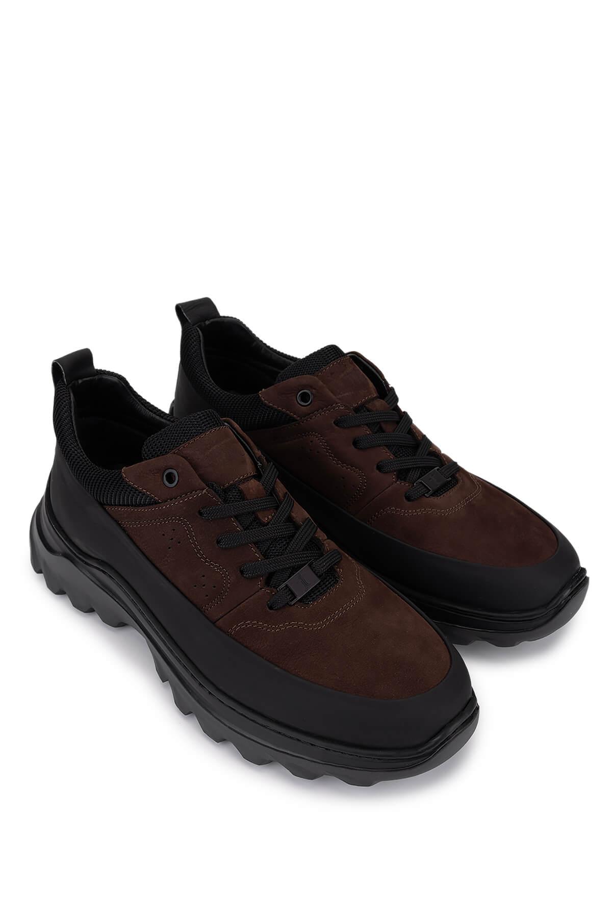 Tamer Tanca Erkek Hakiki Deri Kahverengi Sneakers & Spor Ayakkabı