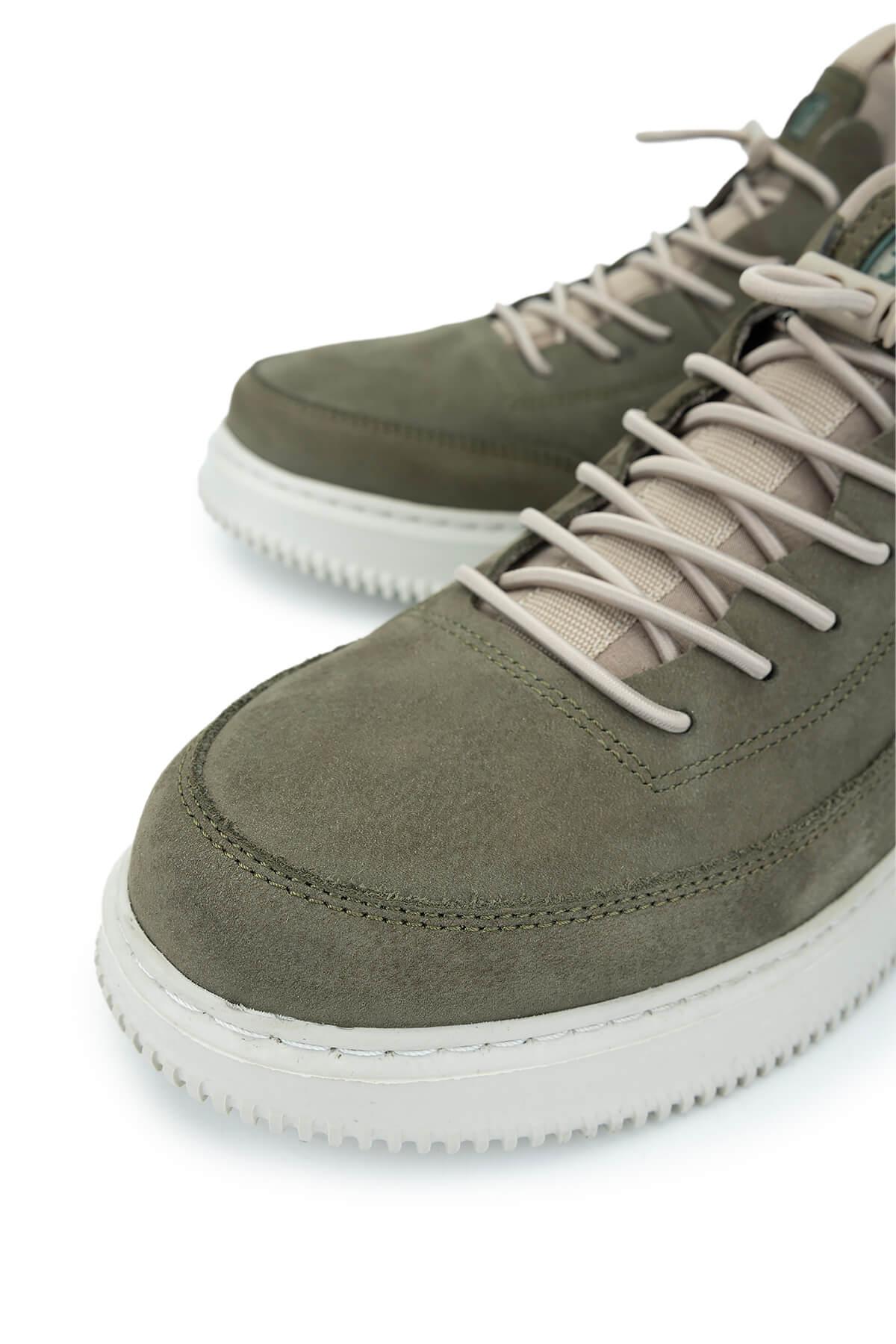 Tamer Tanca Erkek Hakiki Deri Yeşil Nubuk Sneakers & Spor Ayakkabı