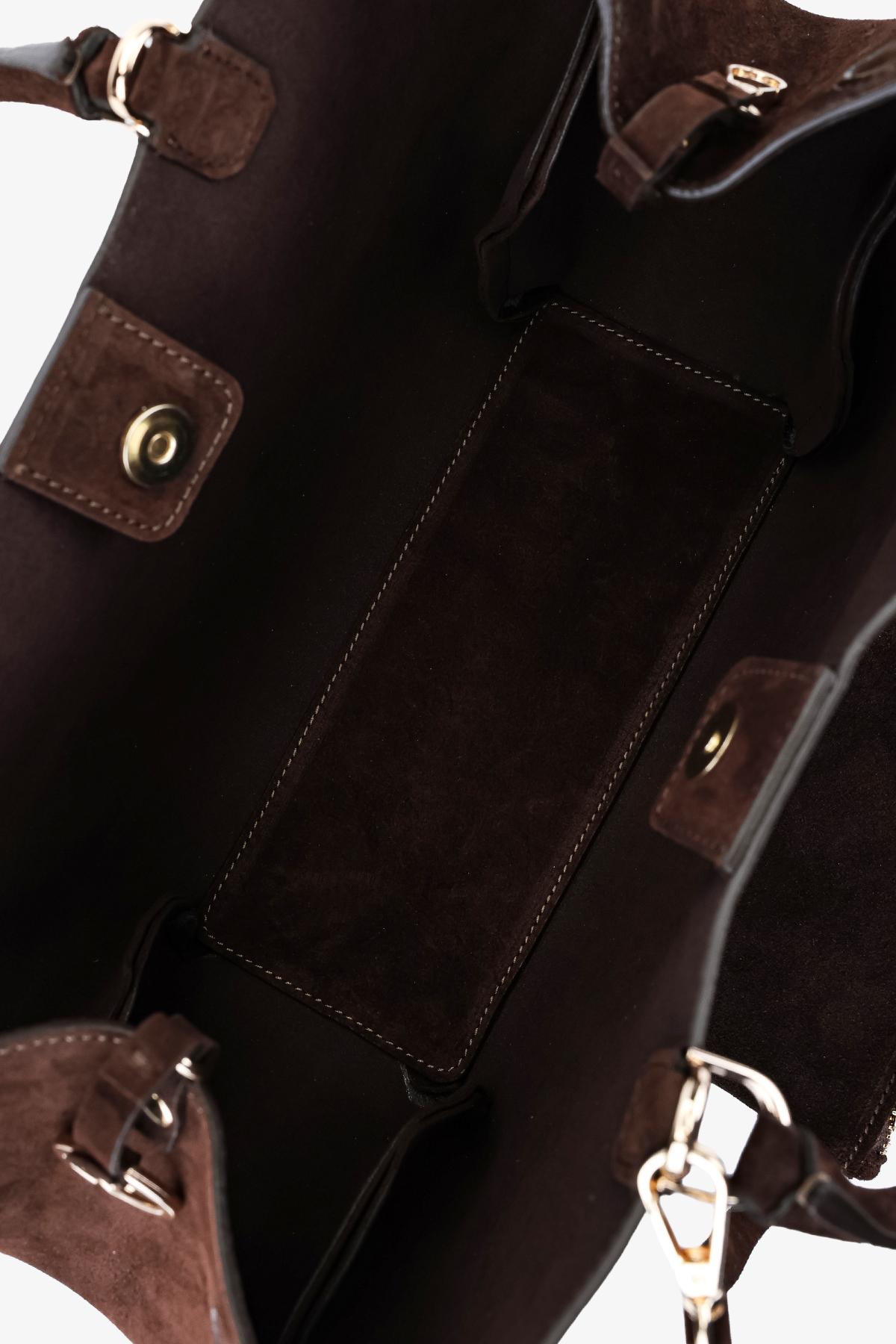 Valmenti Kadın Hakiki Deri Kahverengi Omuz Çanta