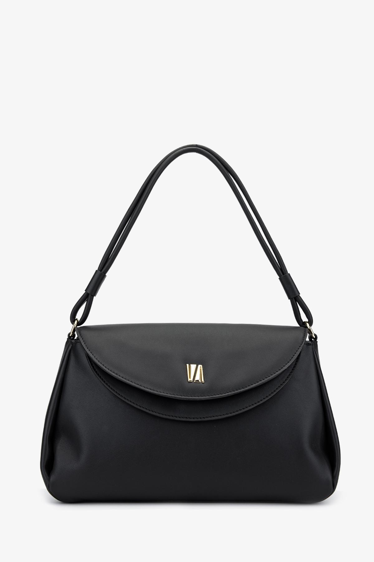 Valmenti Kadın Hakiki Deri Siyah Omuz Çanta