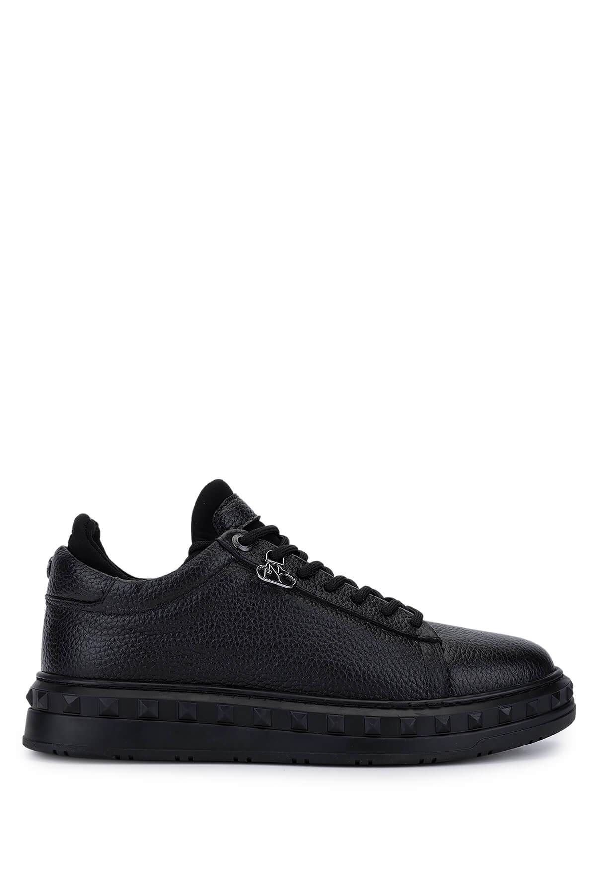 Tamer Tanca Erkek Siyah Deri Sneakers & Spor Ayakkabı