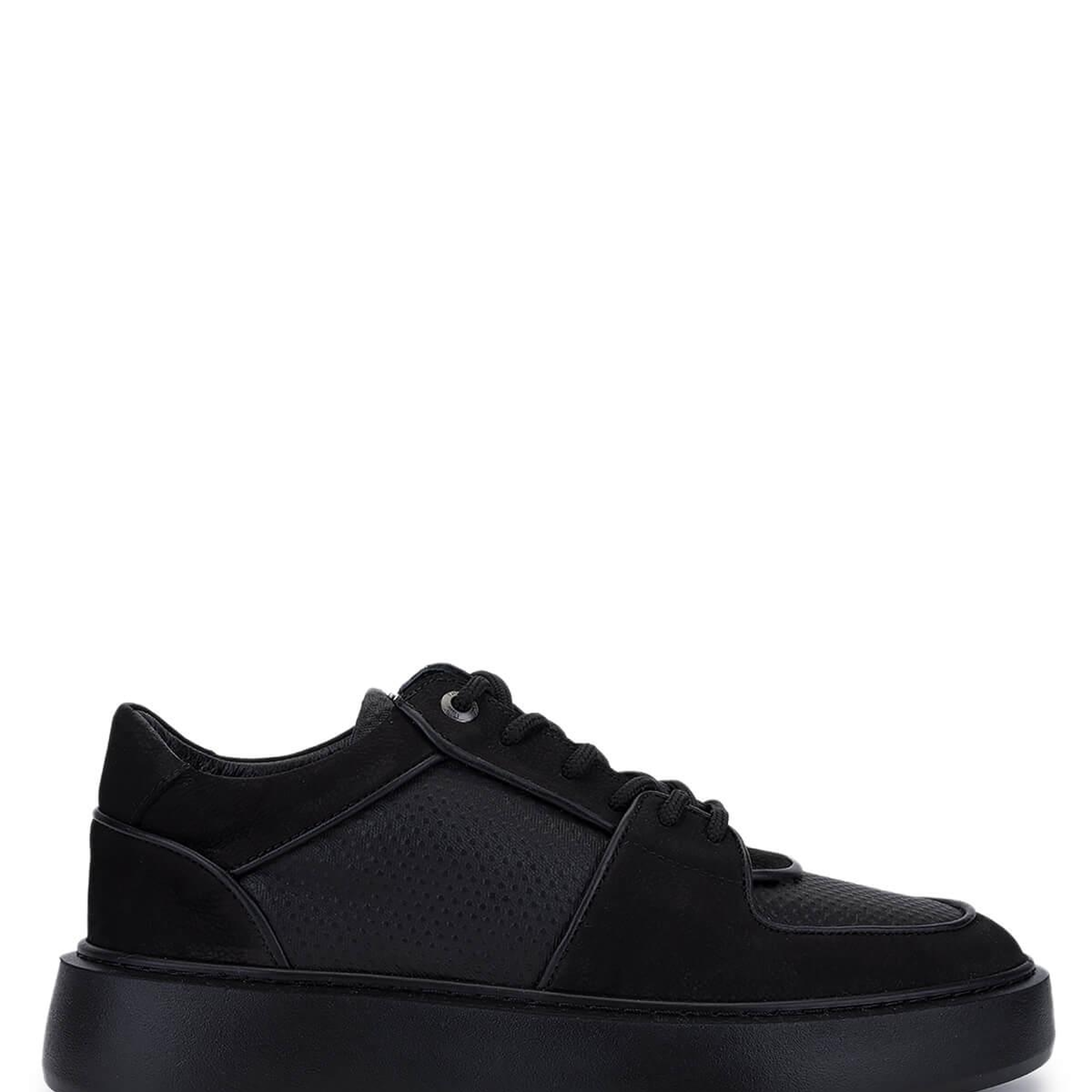 Tamer Tanca Erkek Hakiki Deri Siyah Sneakers & Spor Ayakkabı
