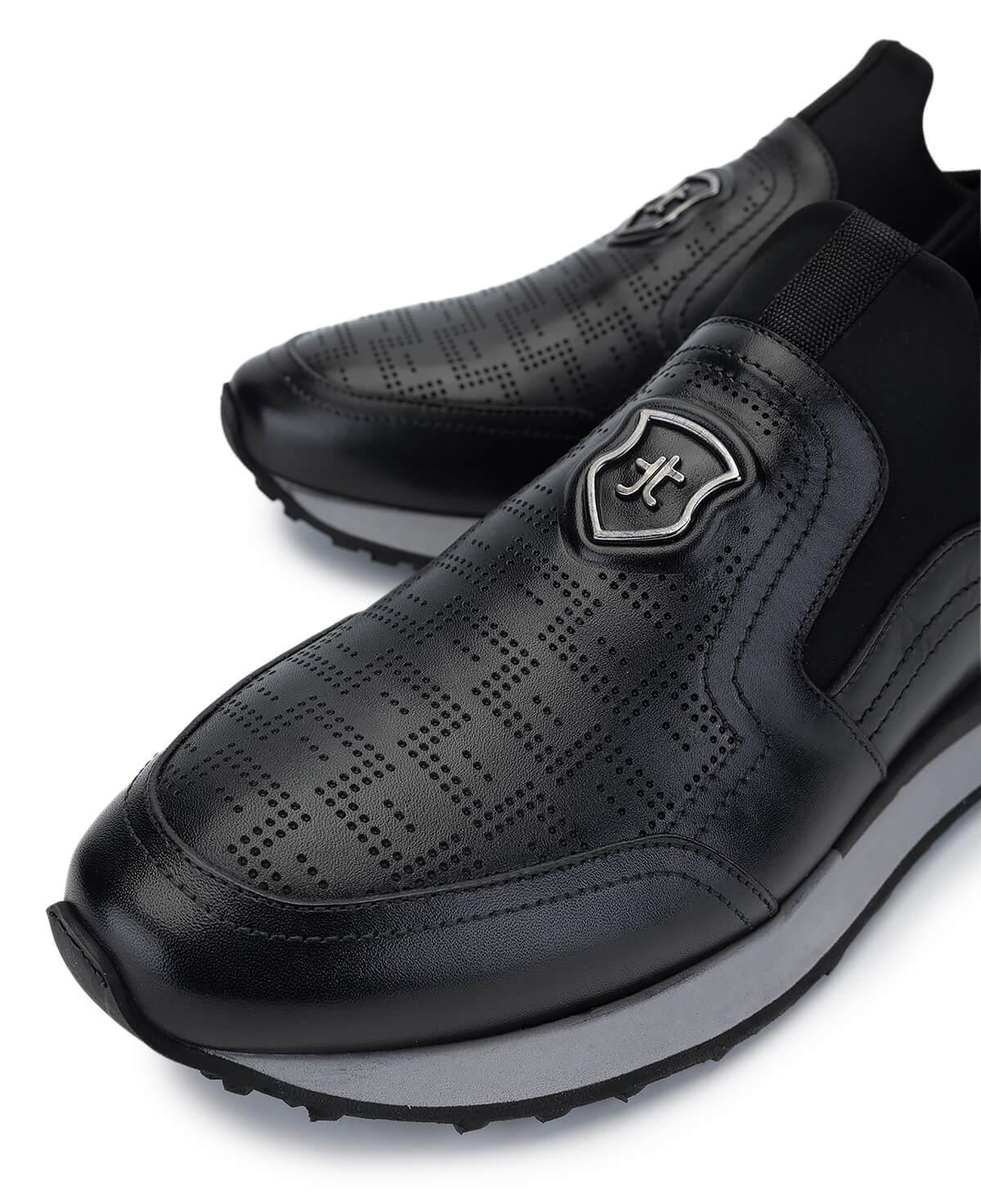 Tamer Tanca Erkek Hakiki Deri Siyah Sneakers & Spor Ayakkabı