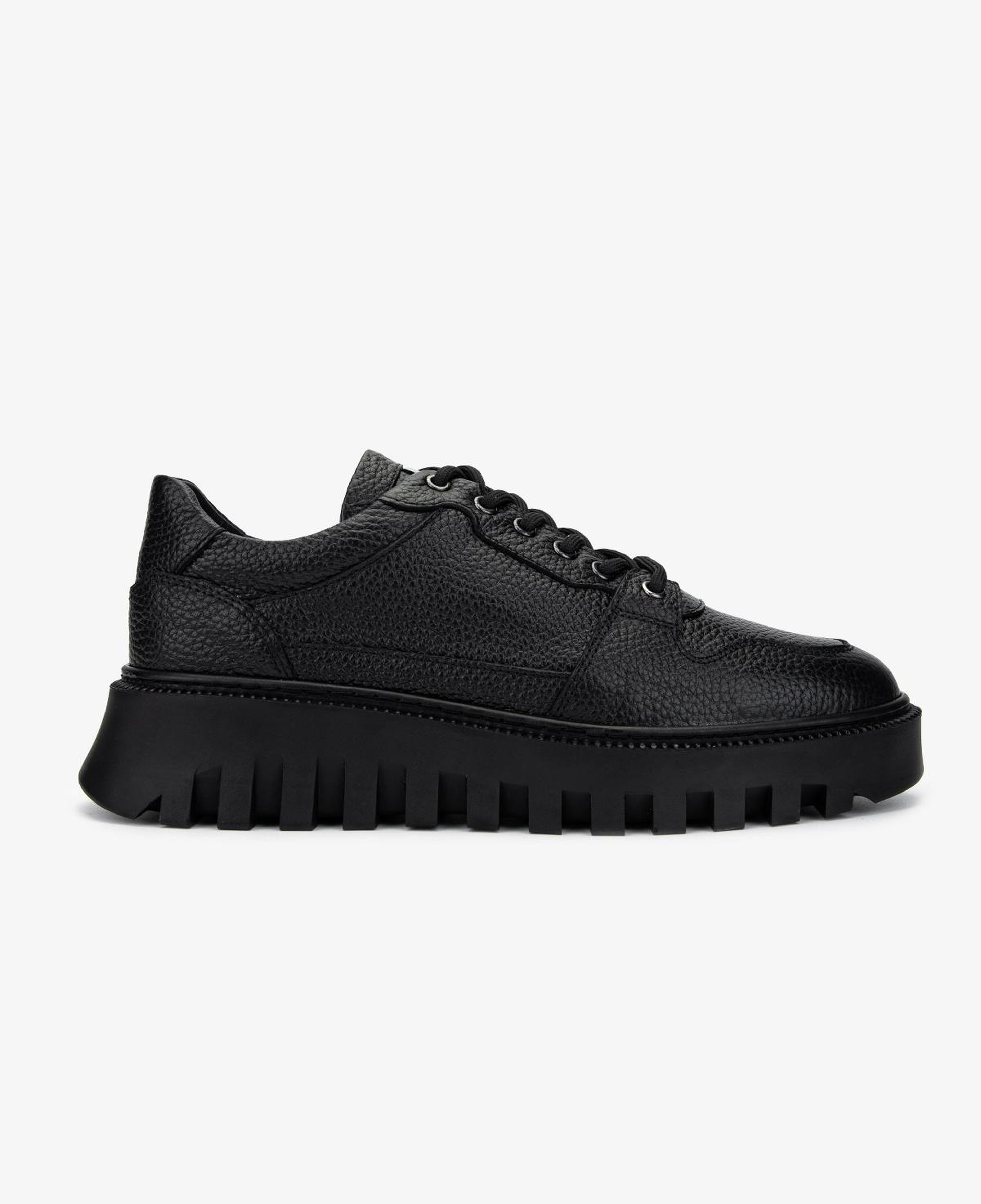 Valmenti Erkek Hakiki Deri Siyah Floter Sneakers & Spor Ayakkabı