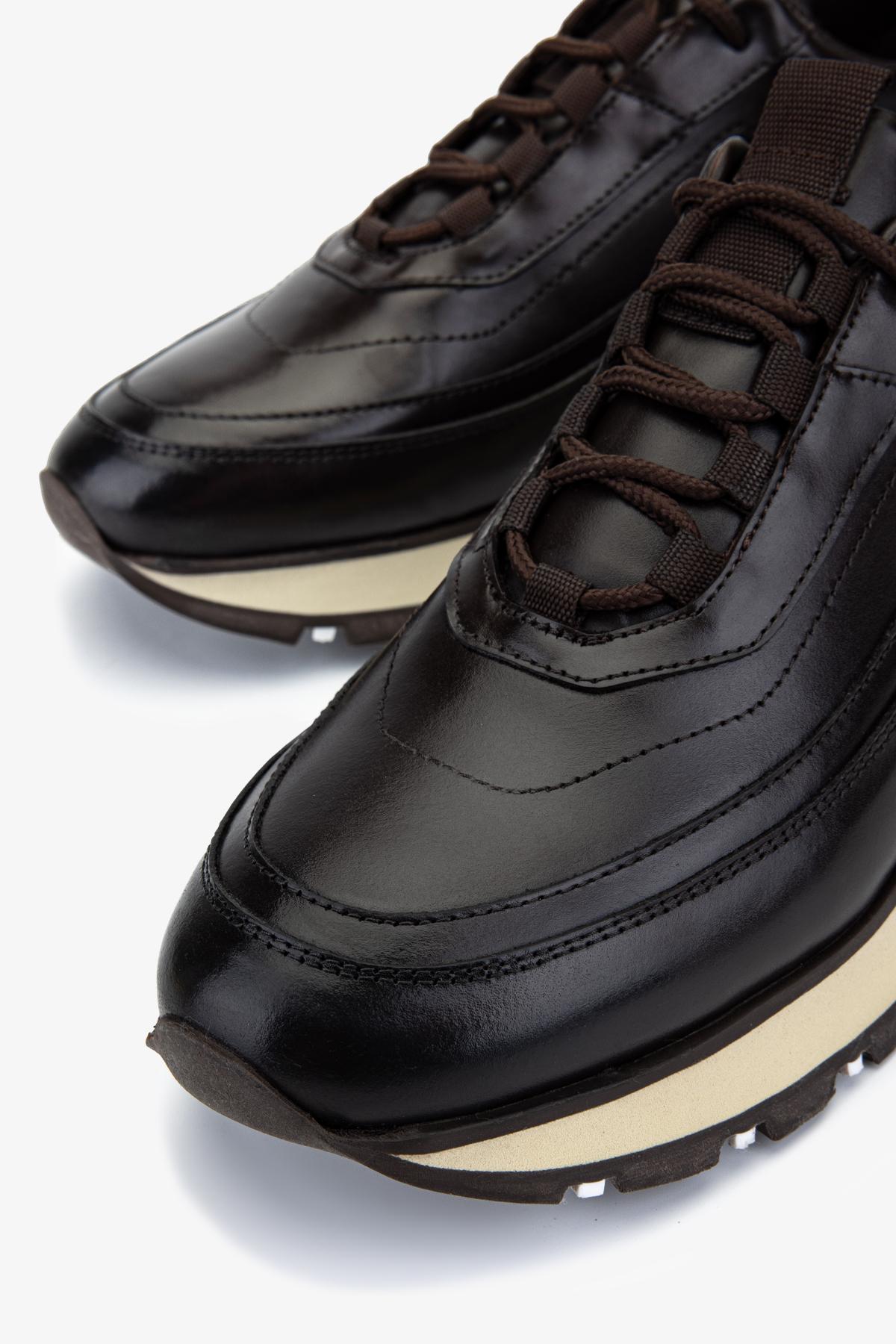 Valmenti Erkek Hakiki Deri Kahverengi Sneakers & Spor Ayakkabı