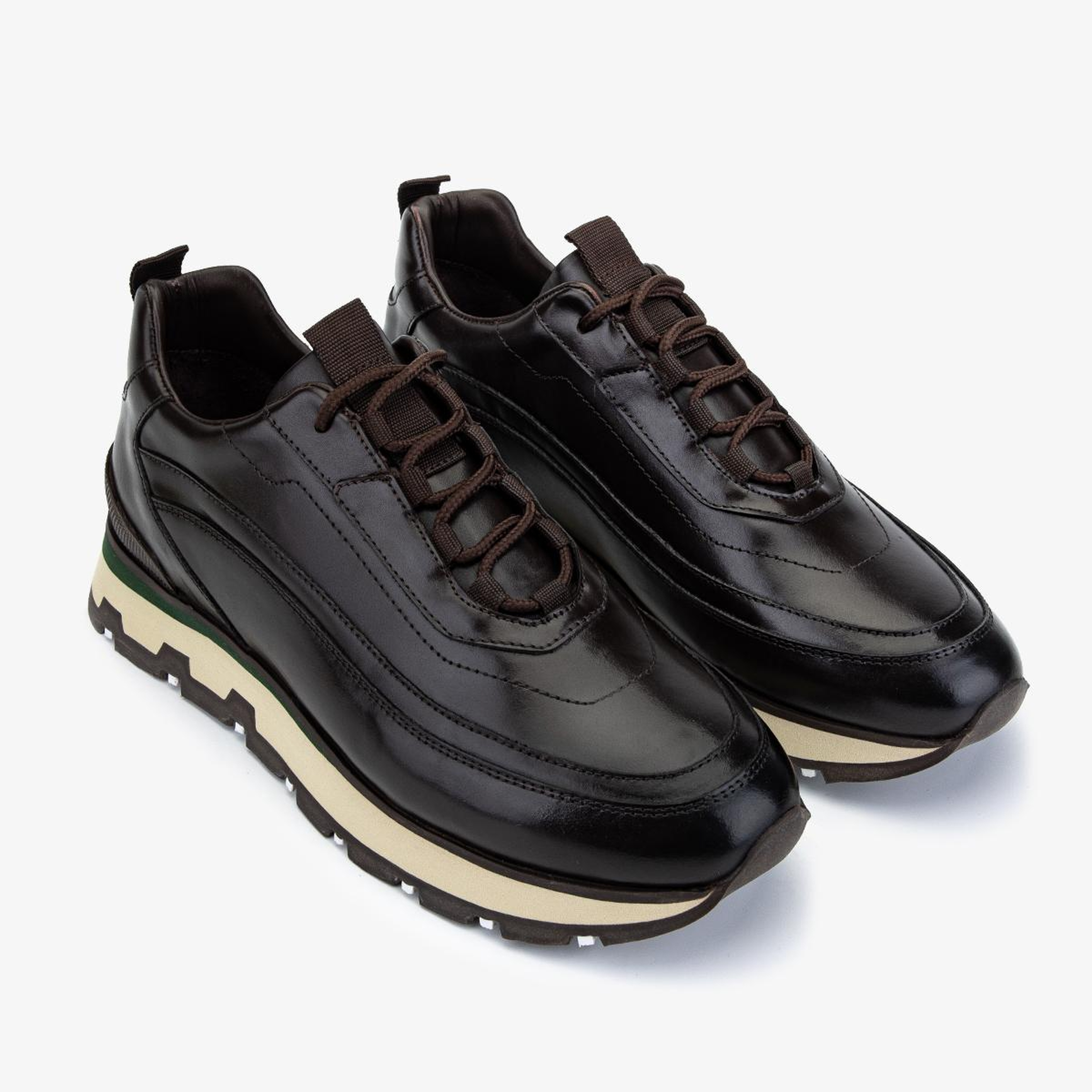 Valmenti Erkek Hakiki Deri Kahverengi Sneakers & Spor Ayakkabı