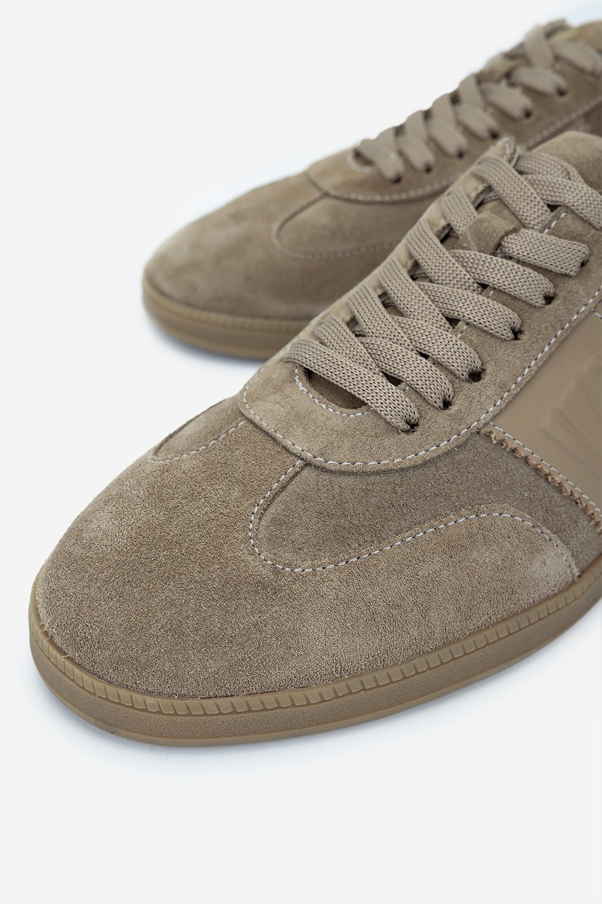 Valmenti Erkek Hakiki Deri Bej Süet Sneakers & Spor Ayakkabı