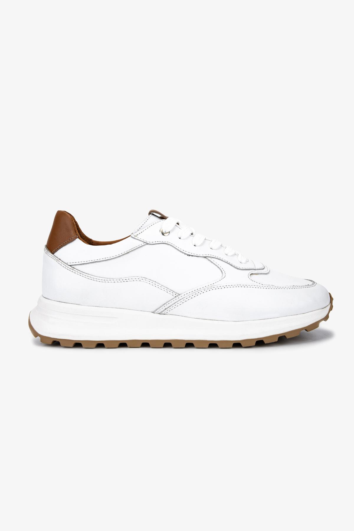 Valmenti Erkek Hakiki Deri Beyaz Sneakers & Spor Ayakkabı