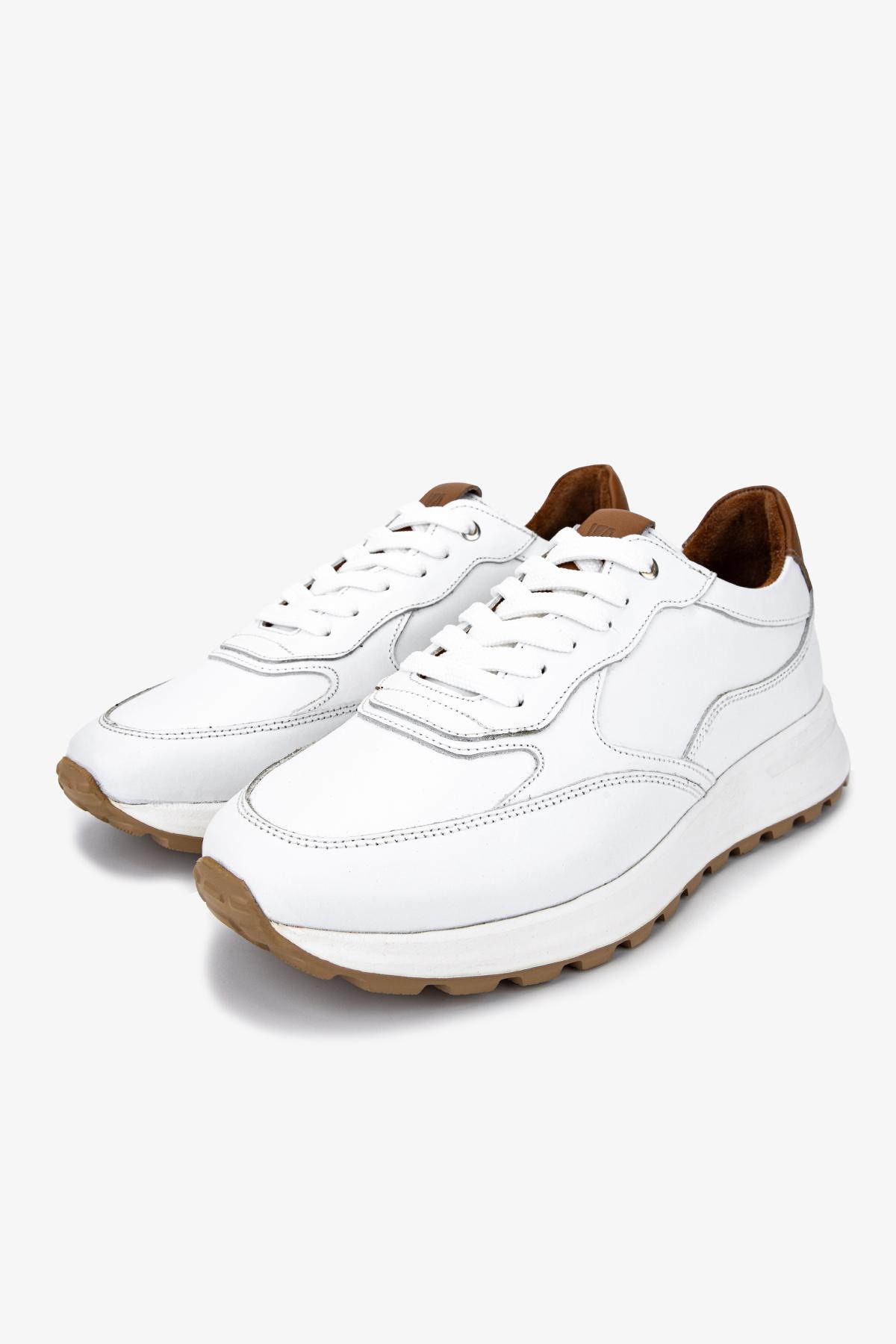 Valmenti Erkek Hakiki Deri Beyaz Sneakers & Spor Ayakkabı