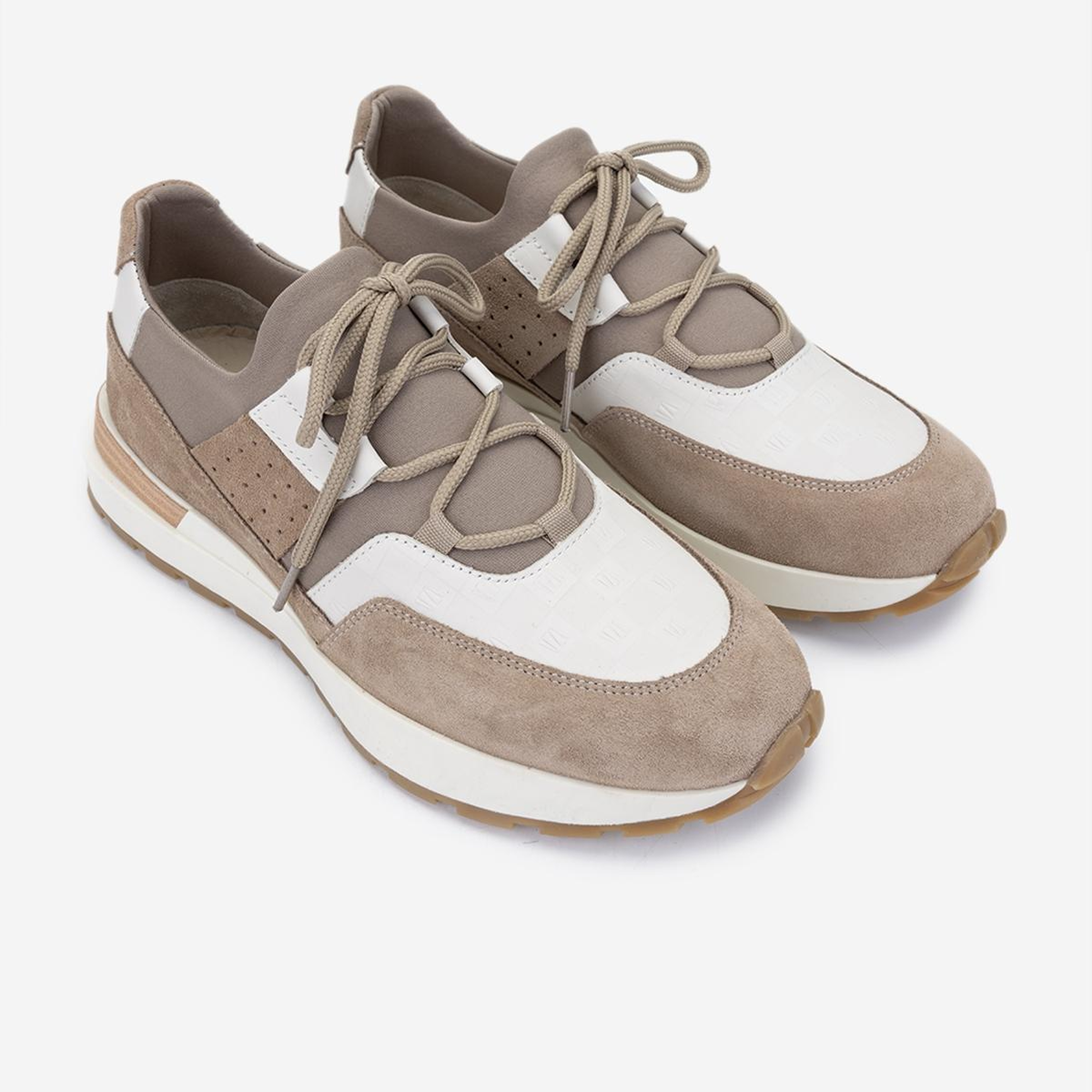 Valmenti Erkek Hakiki Deri Bej Sneakers & Spor Ayakkabı