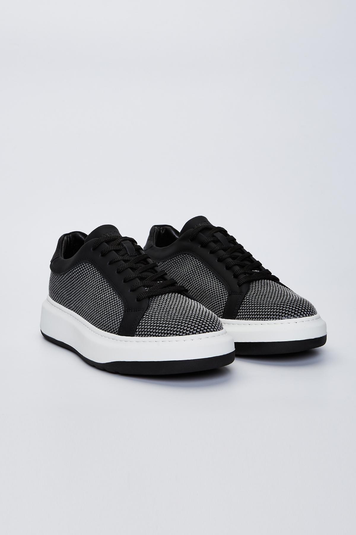 Valmenti Erkek Tekstil/Hakiki Deri Siyah Sneakers & Spor Ayakkabı