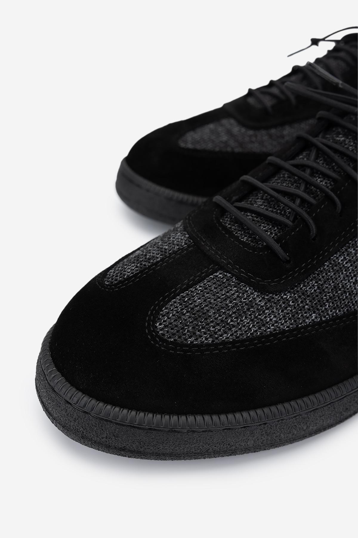 Valmenti Erkek Deri & Tekstil Siyah Sneakers & Spor Ayakkabı