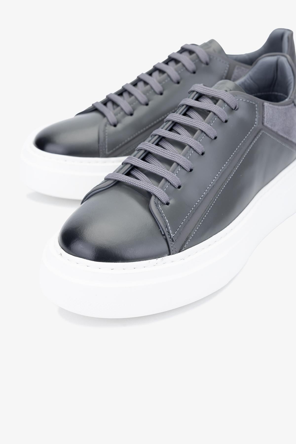 Valmenti Erkek Hakiki Deri Gri Sneakers & Spor Ayakkabı