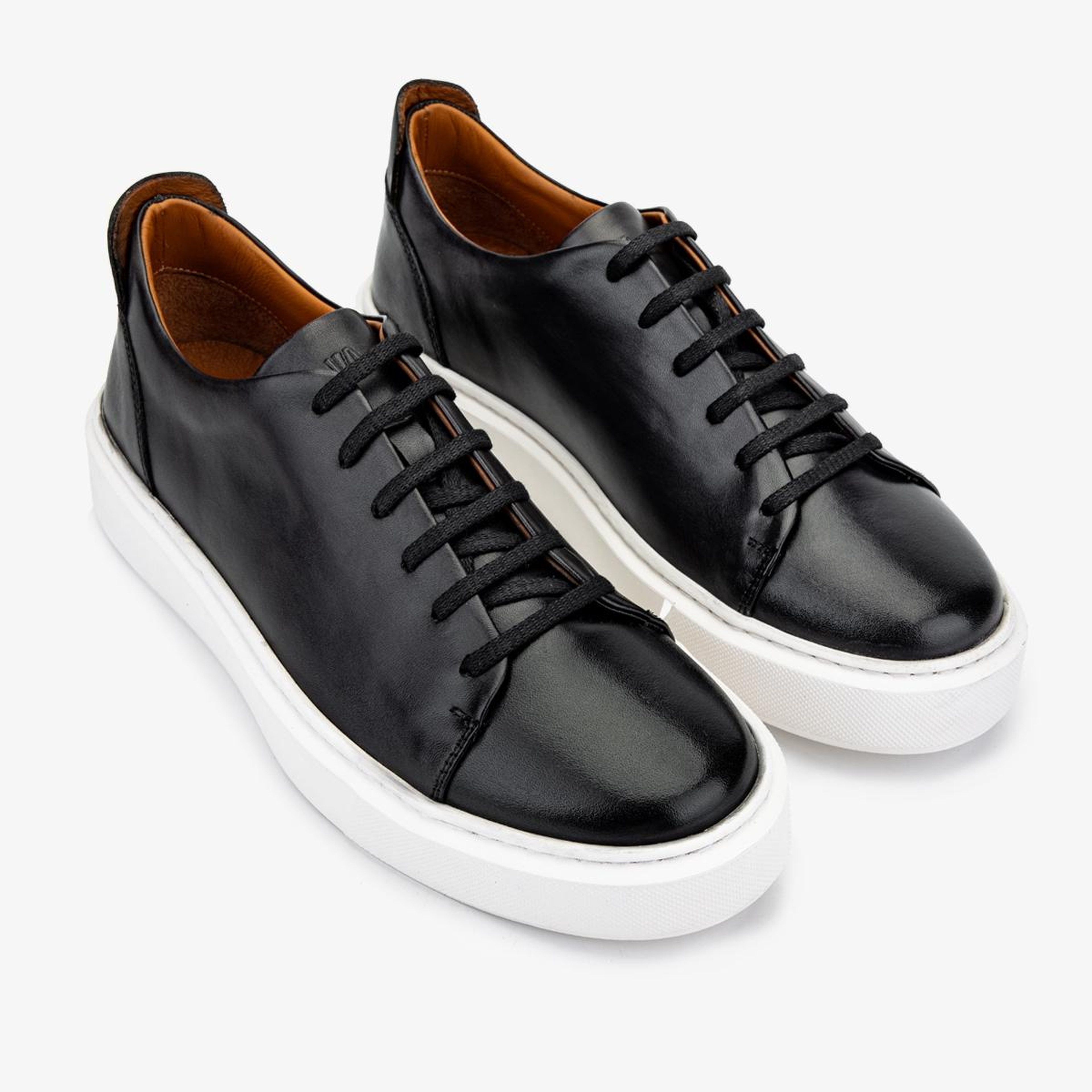 Valmenti Erkek Hakiki Deri Siyah Sneakers & Spor Ayakkabı