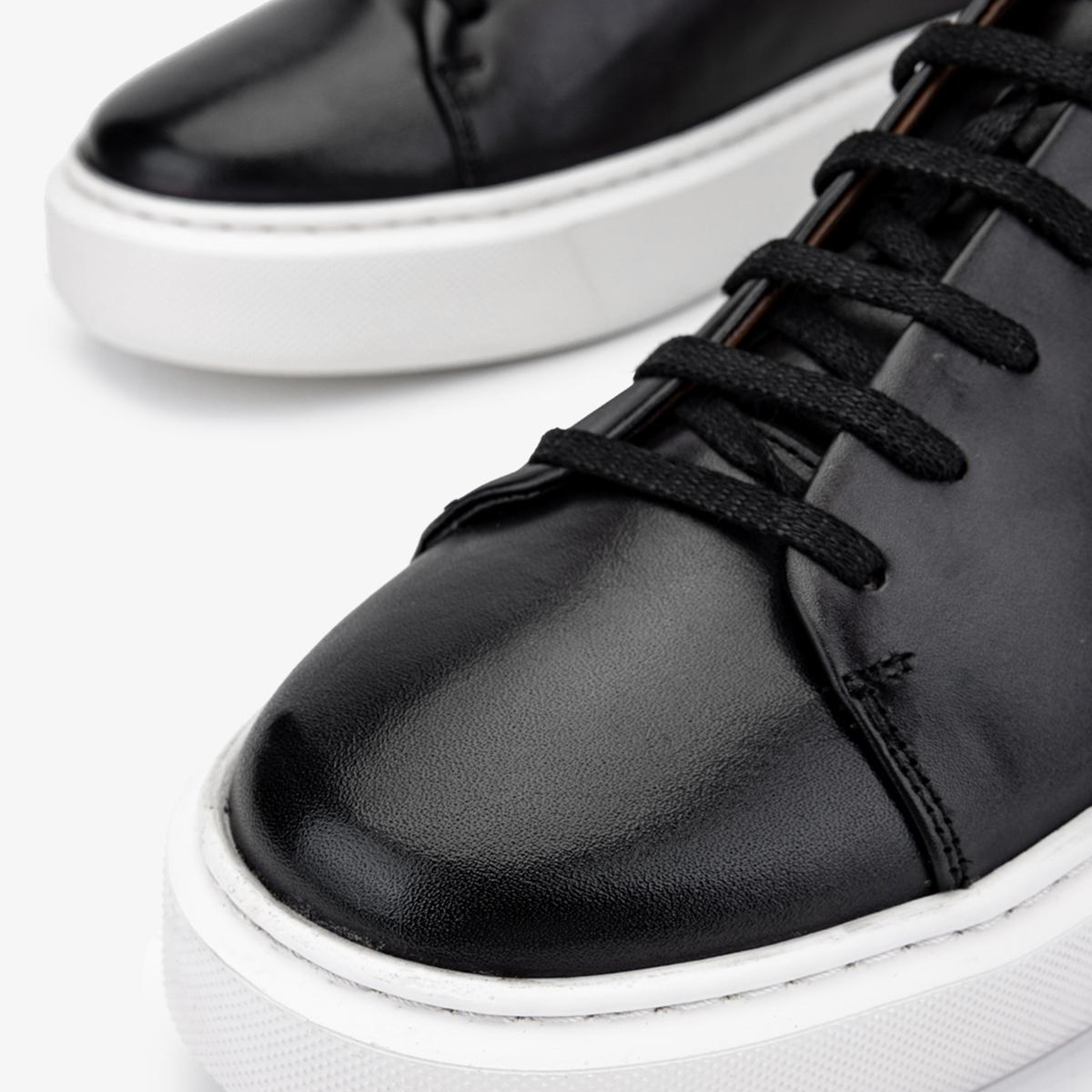 Valmenti Erkek Hakiki Deri Siyah Sneakers & Spor Ayakkabı