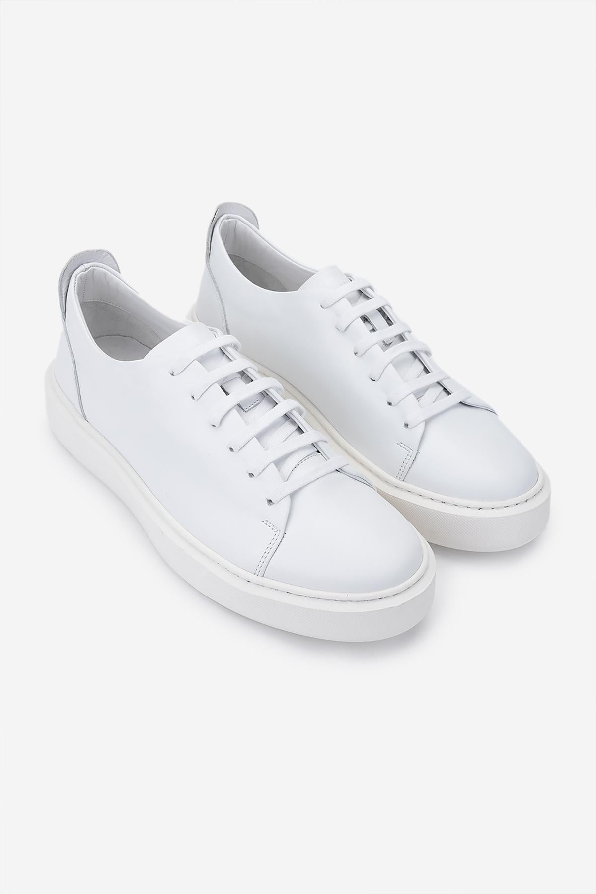 Valmenti Erkek Hakiki Deri Beyaz Sneakers & Spor Ayakkabı