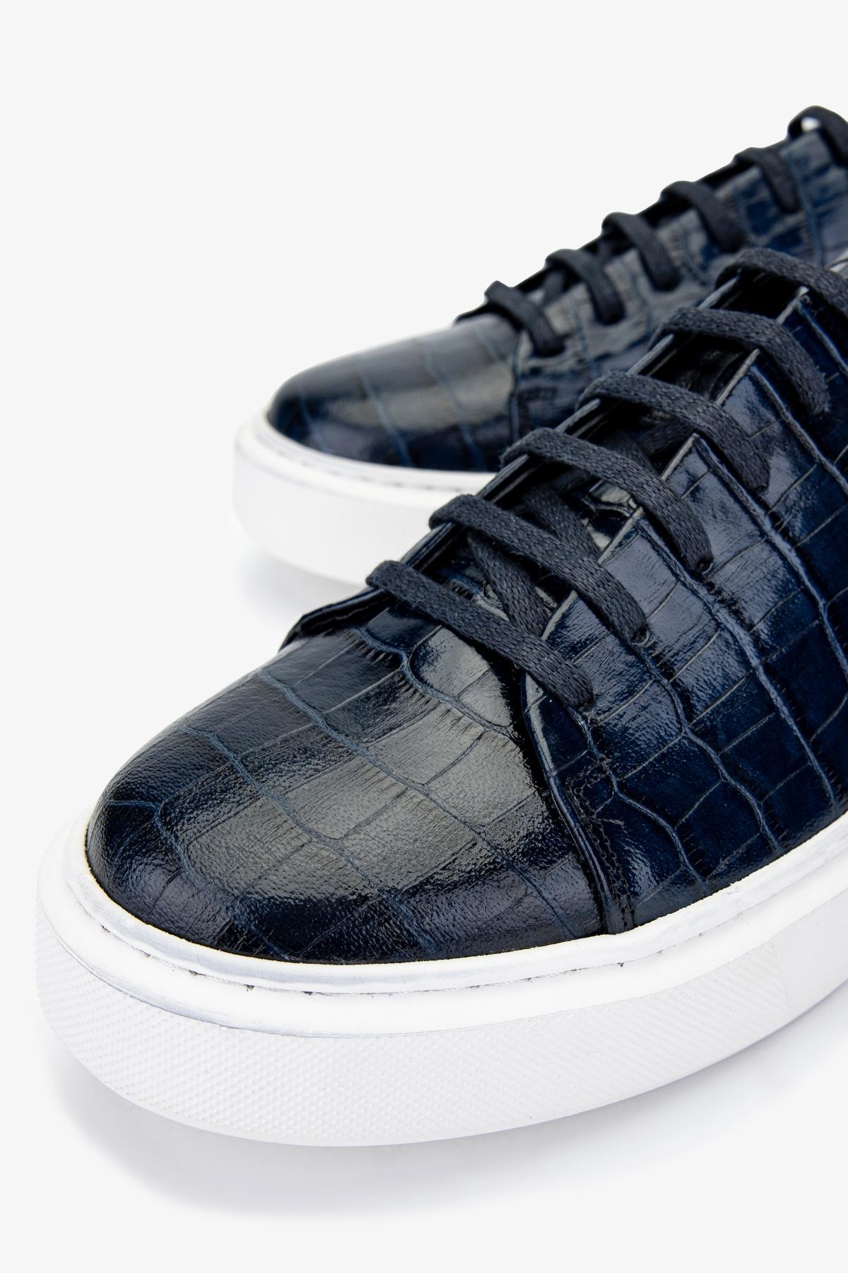 Valmenti Erkek Hakiki Deri Lacivert Sneakers & Spor Ayakkabı