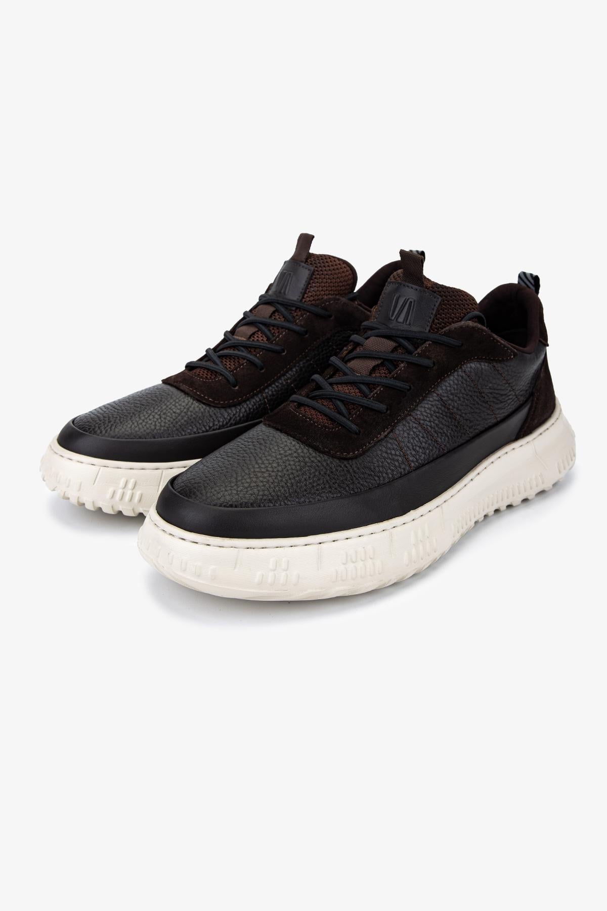 Valmenti Erkek Hakiki Deri Kahverengi Süet Sneakers & Spor Ayakkabı