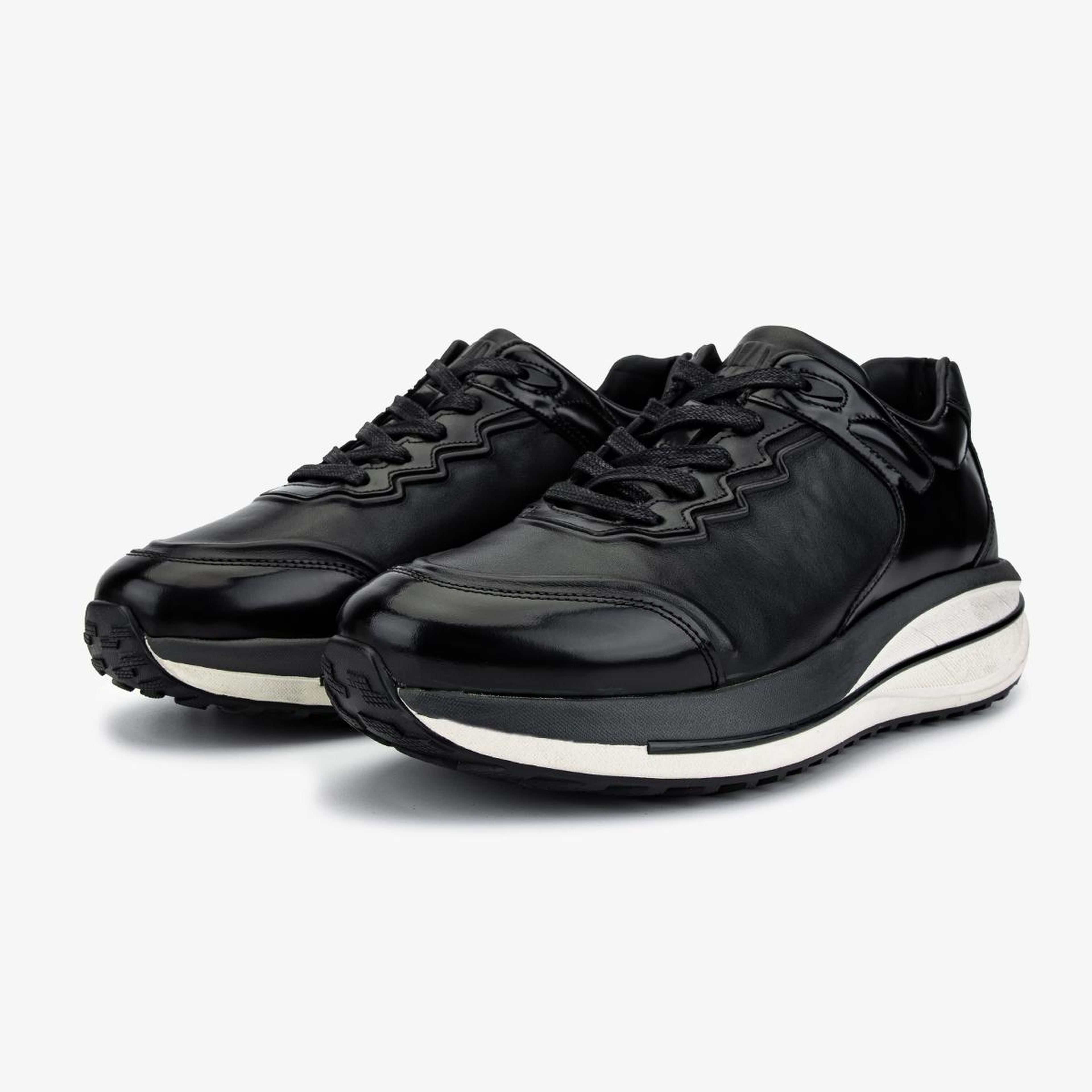 Valmenti Erkek Hakiki Deri Siyah Sneakers & Spor Ayakkabı