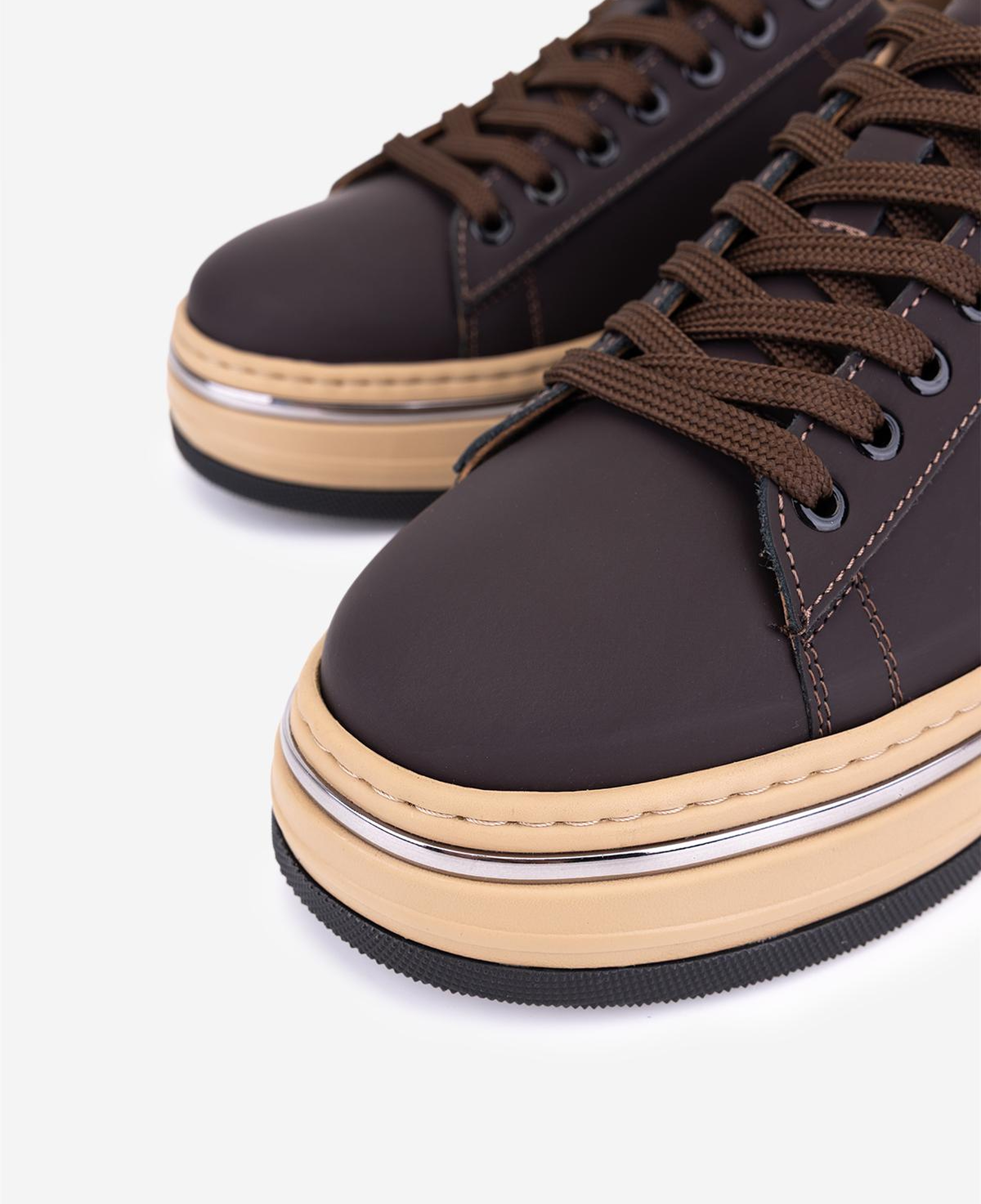 Valmenti Erkek Hakiki Deri Kahverengi Sneakers & Spor Ayakkabı