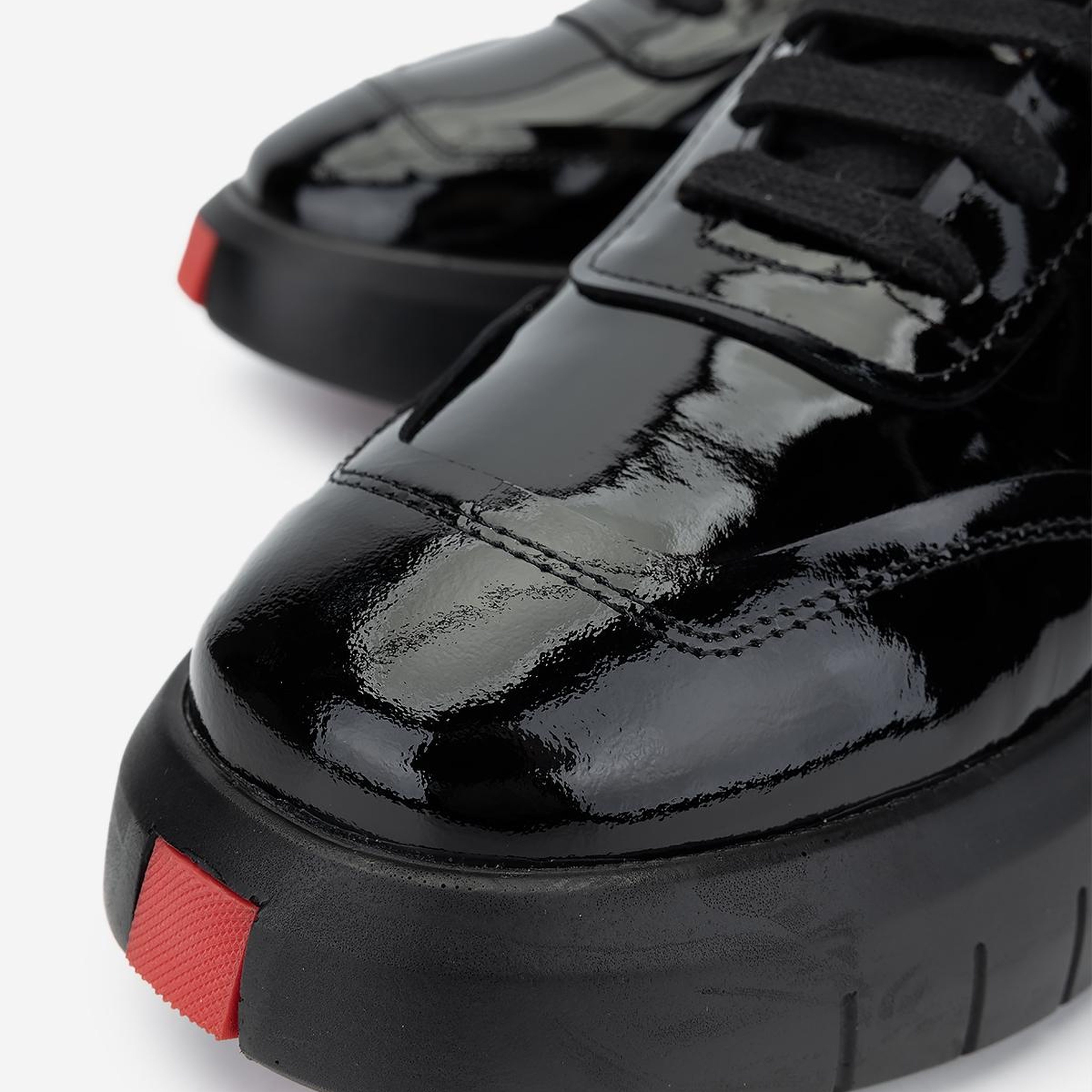 Valmenti Erkek Hakiki Deri Siyah Rugan Sneakers & Spor Ayakkabı