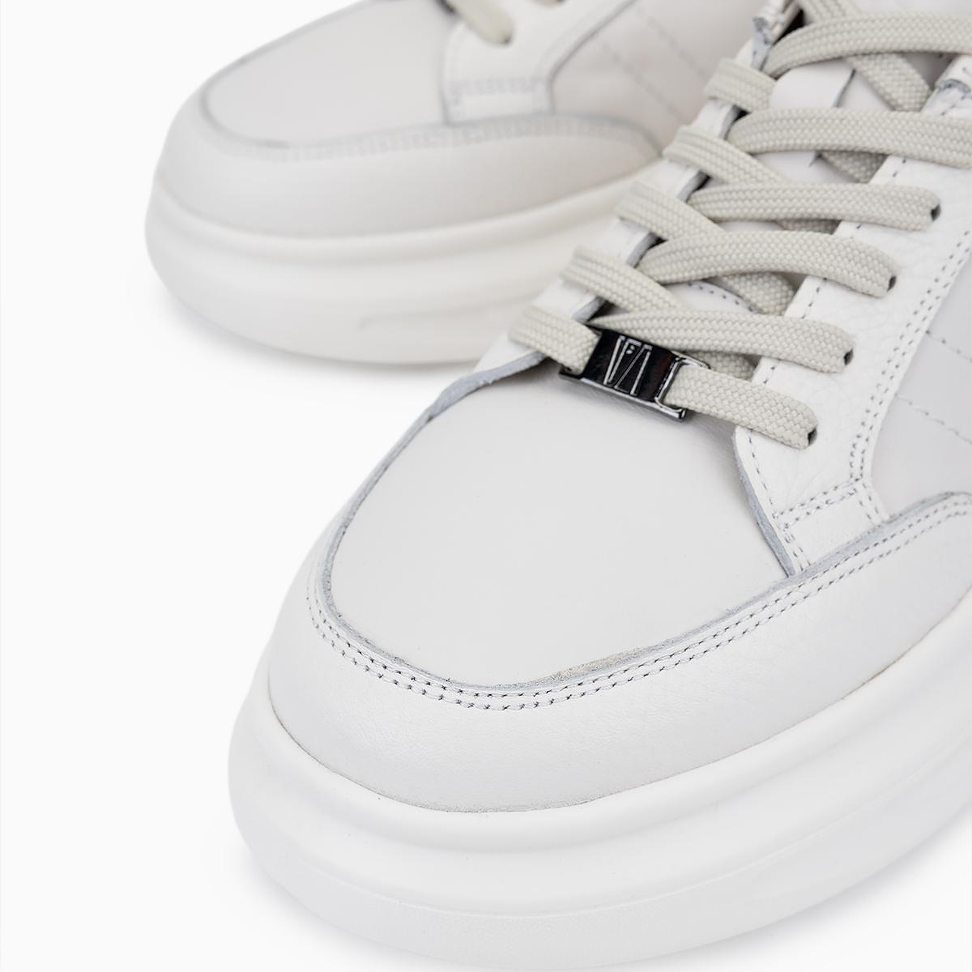 Valmenti Erkek Hakiki Deri Kırık Beyaz Sneakers & Spor Ayakkabı