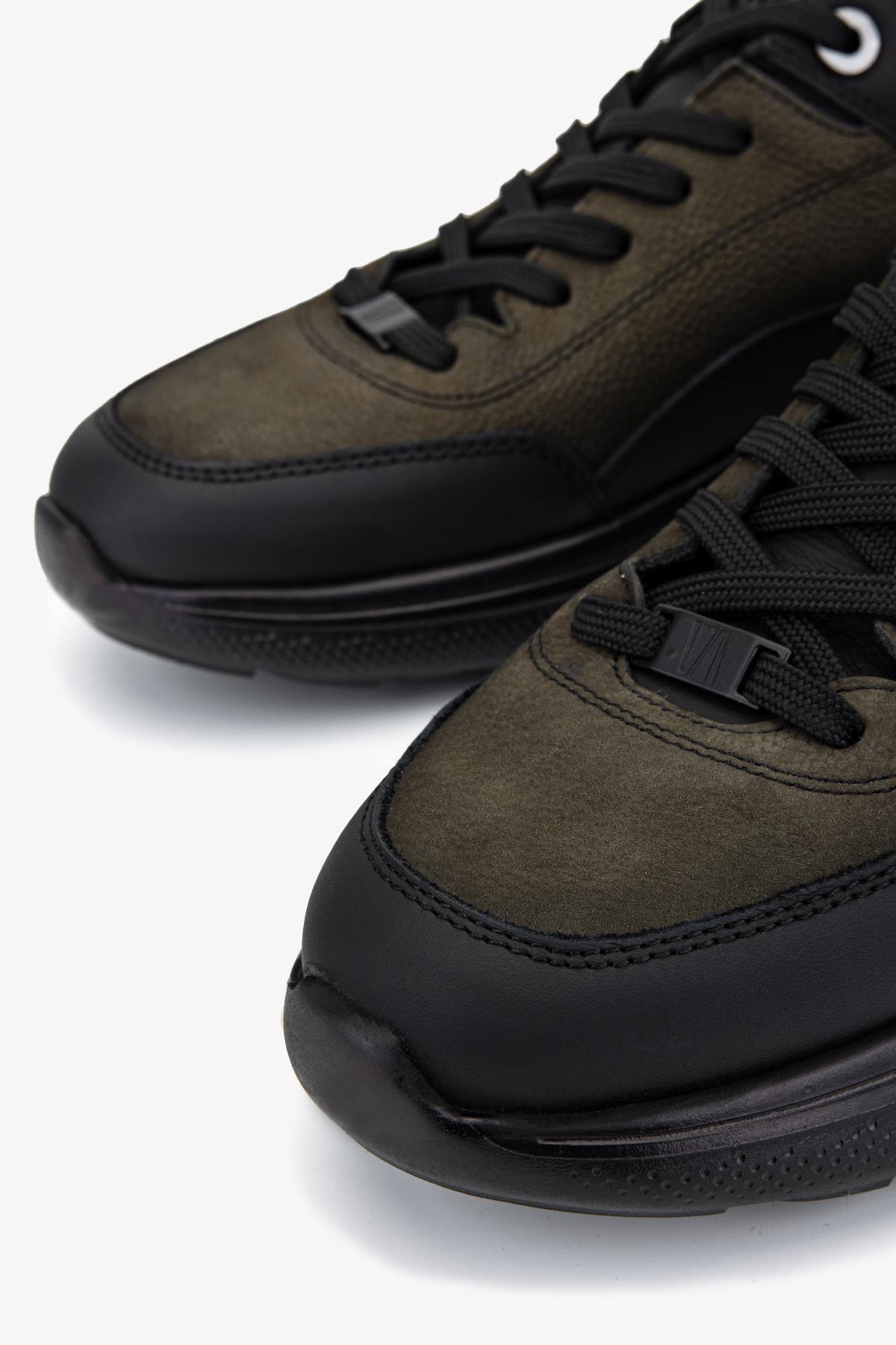 Valmenti Erkek Hakiki Deri Siyah Sneakers & Spor Ayakkabı