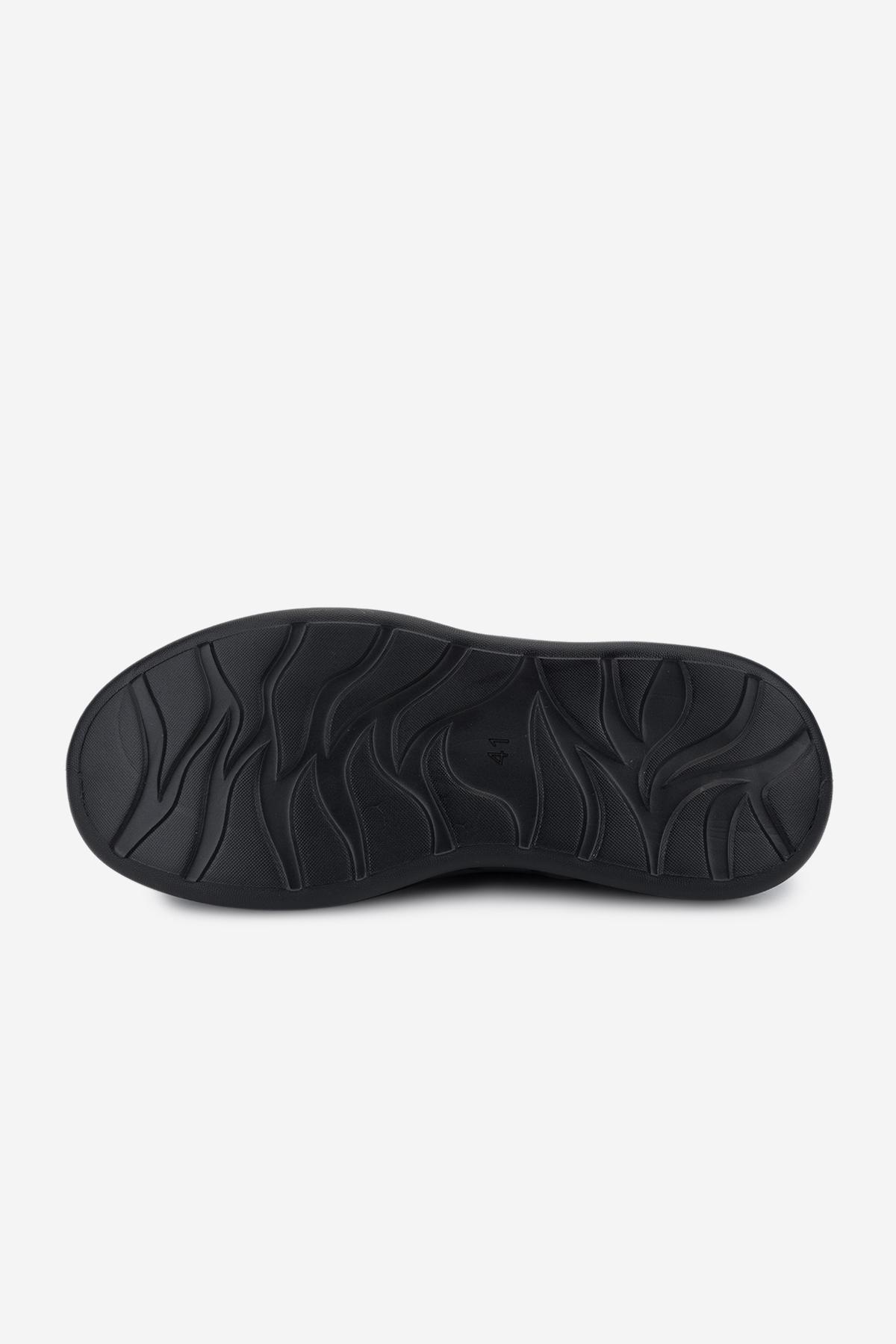 Valmenti Erkek Hakiki Deri Siyah Sneakers & Spor Ayakkabı