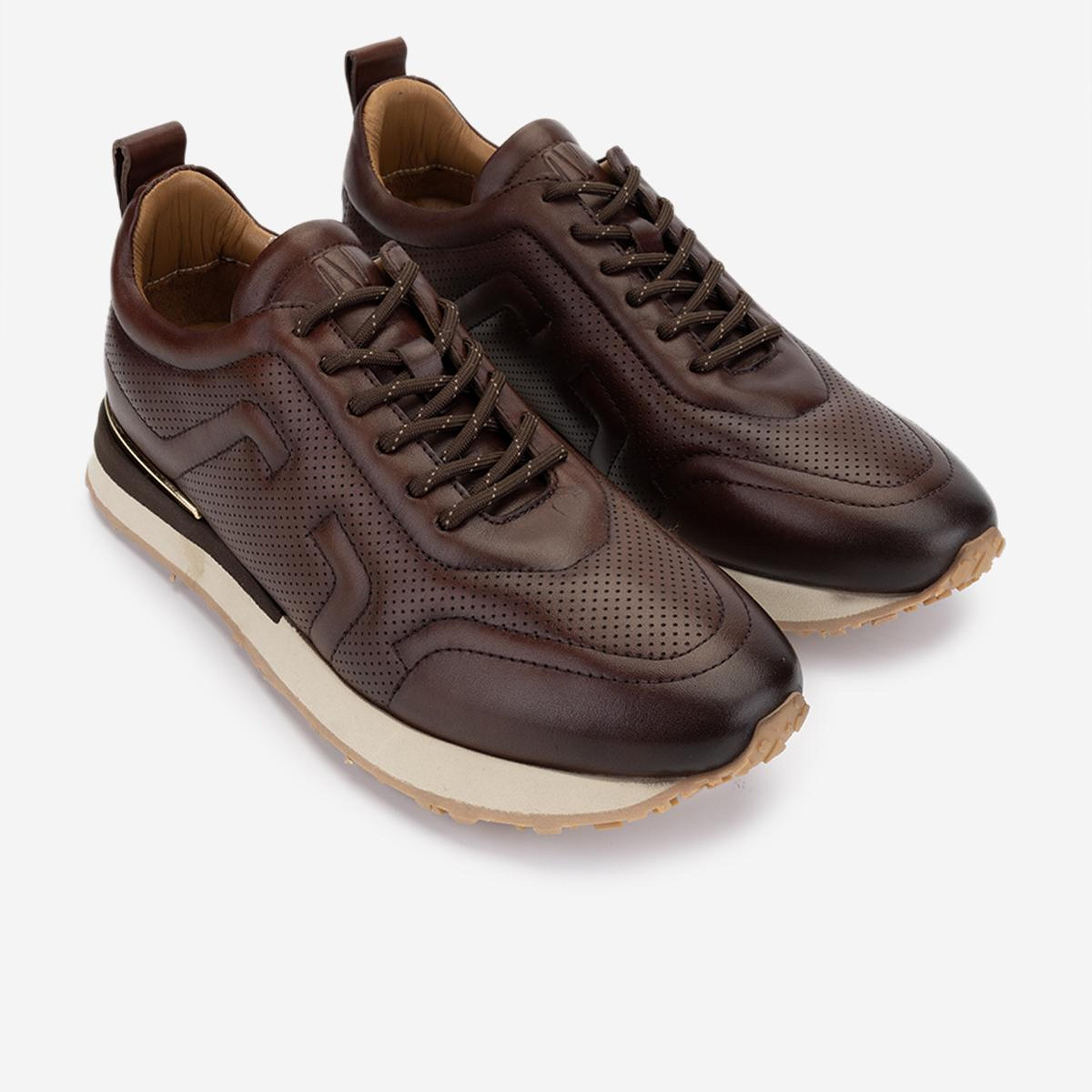 Valmenti Erkek Hakiki Deri Kahverengi Sneakers & Spor Ayakkabı