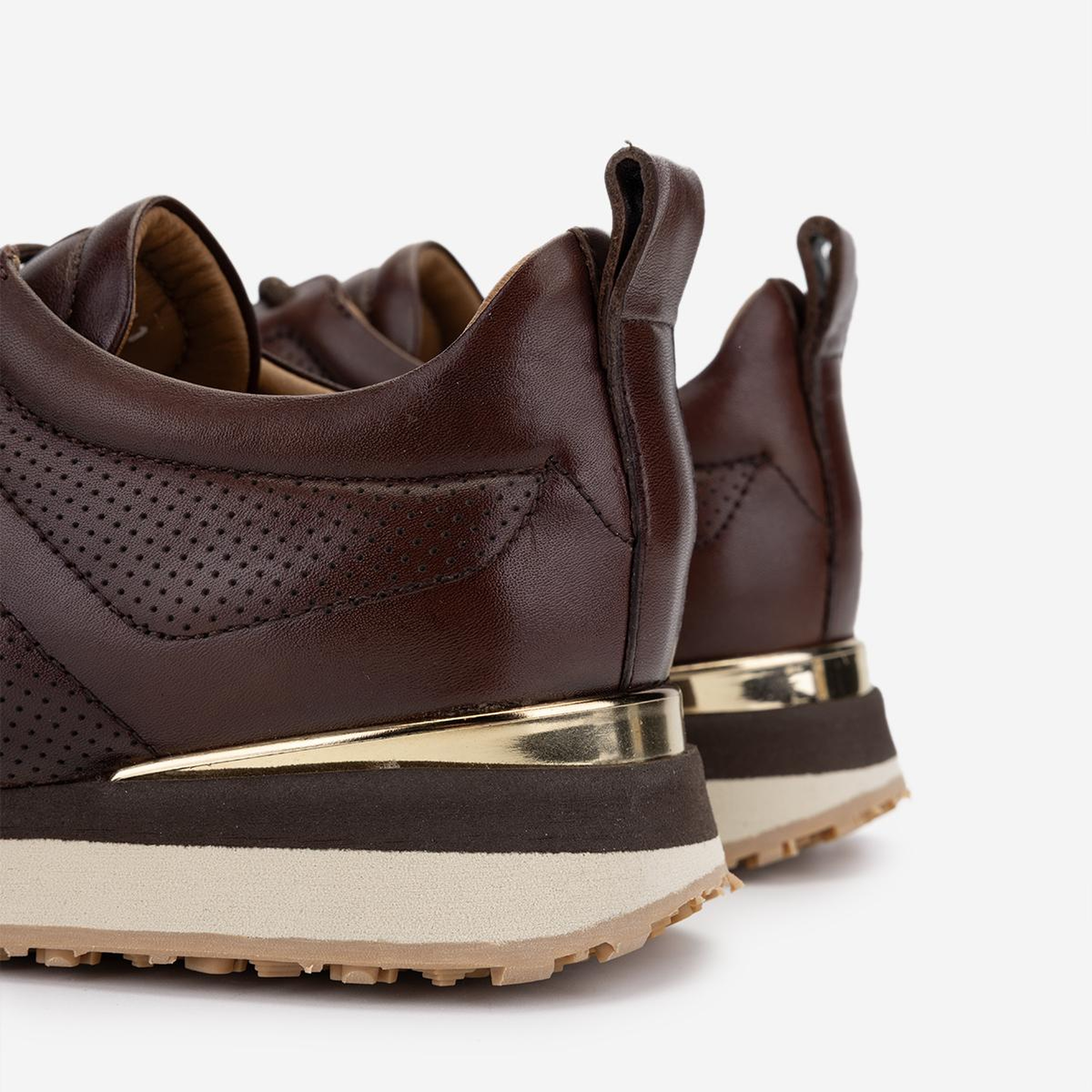 Valmenti Erkek Hakiki Deri Kahverengi Sneakers & Spor Ayakkabı