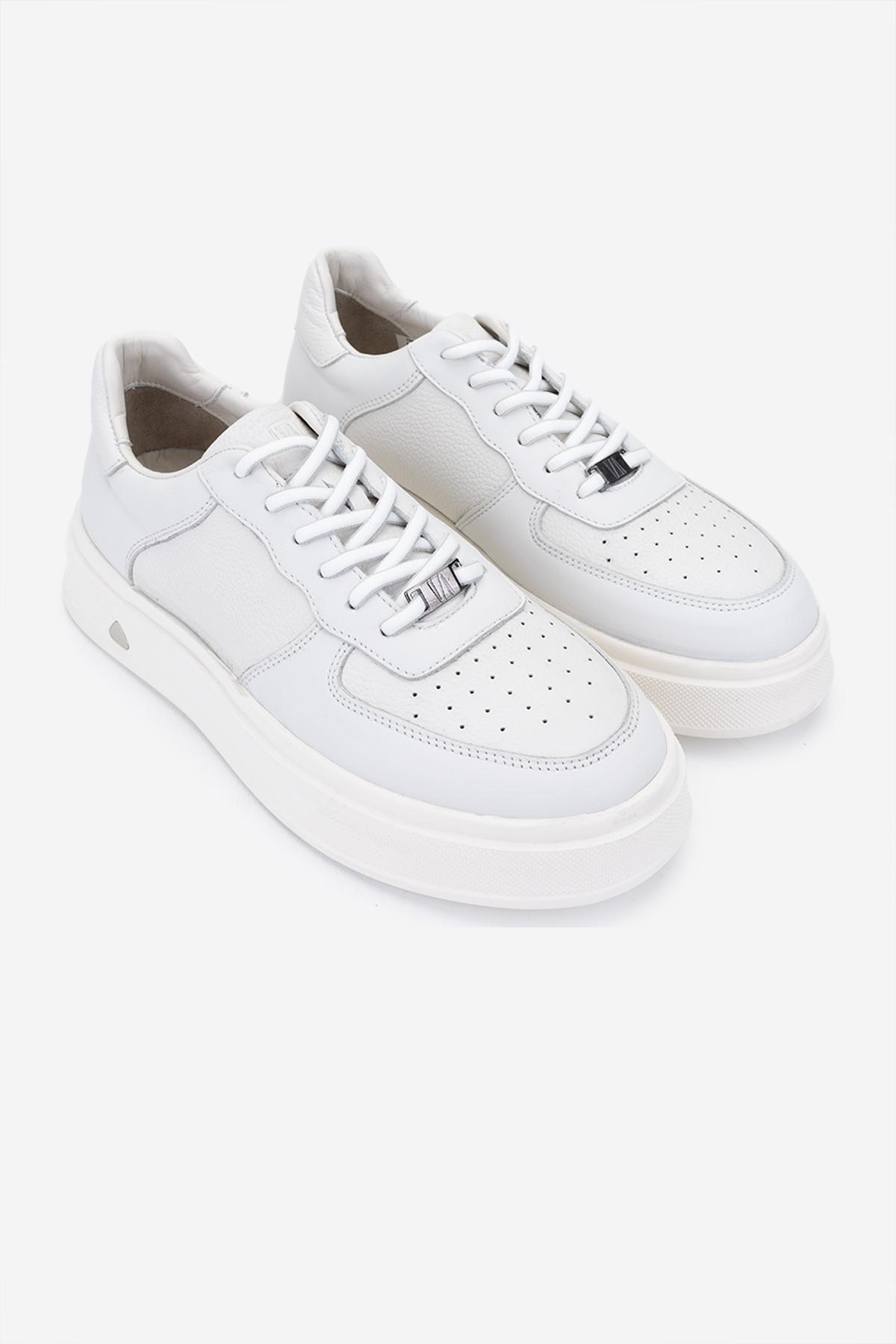 Valmenti Erkek Hakiki Deri Beyaz Sneakers & Spor Ayakkabı