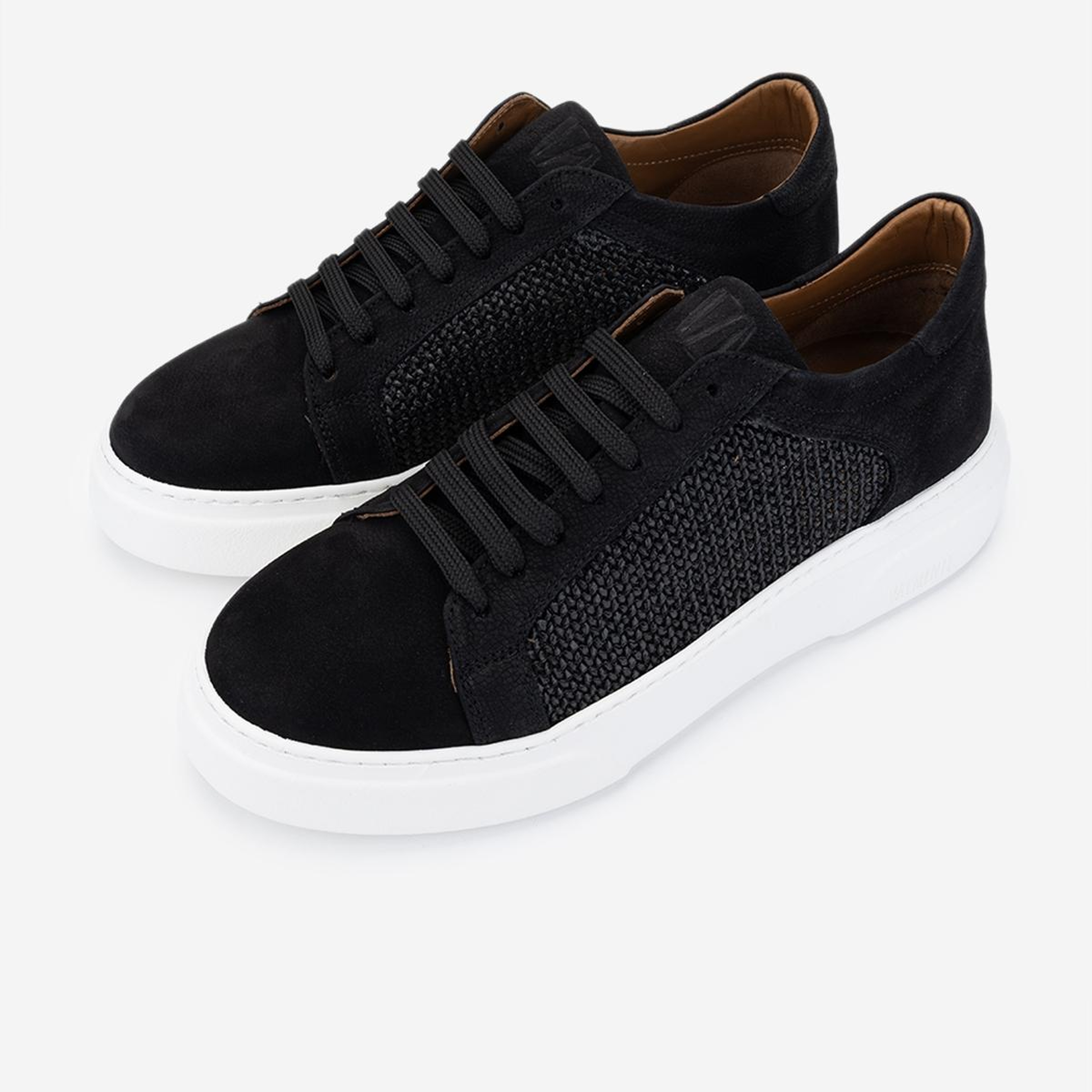 Valmenti Erkek Hakiki Deri Siyah Sneakers & Spor Ayakkabı