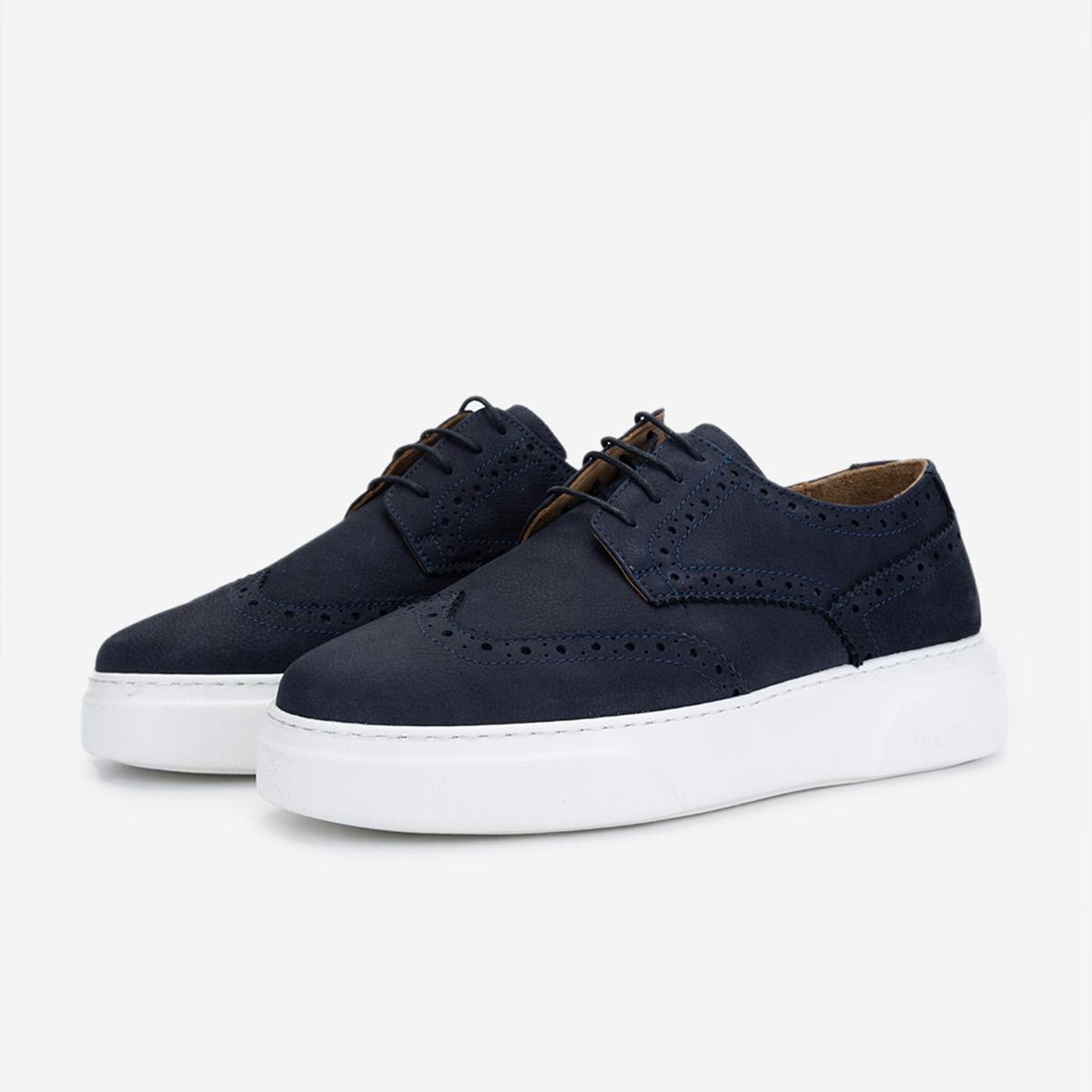 Valmenti Erkek Hakiki Deri Lacivert Nubuk Sneakers & Spor Ayakkabı
