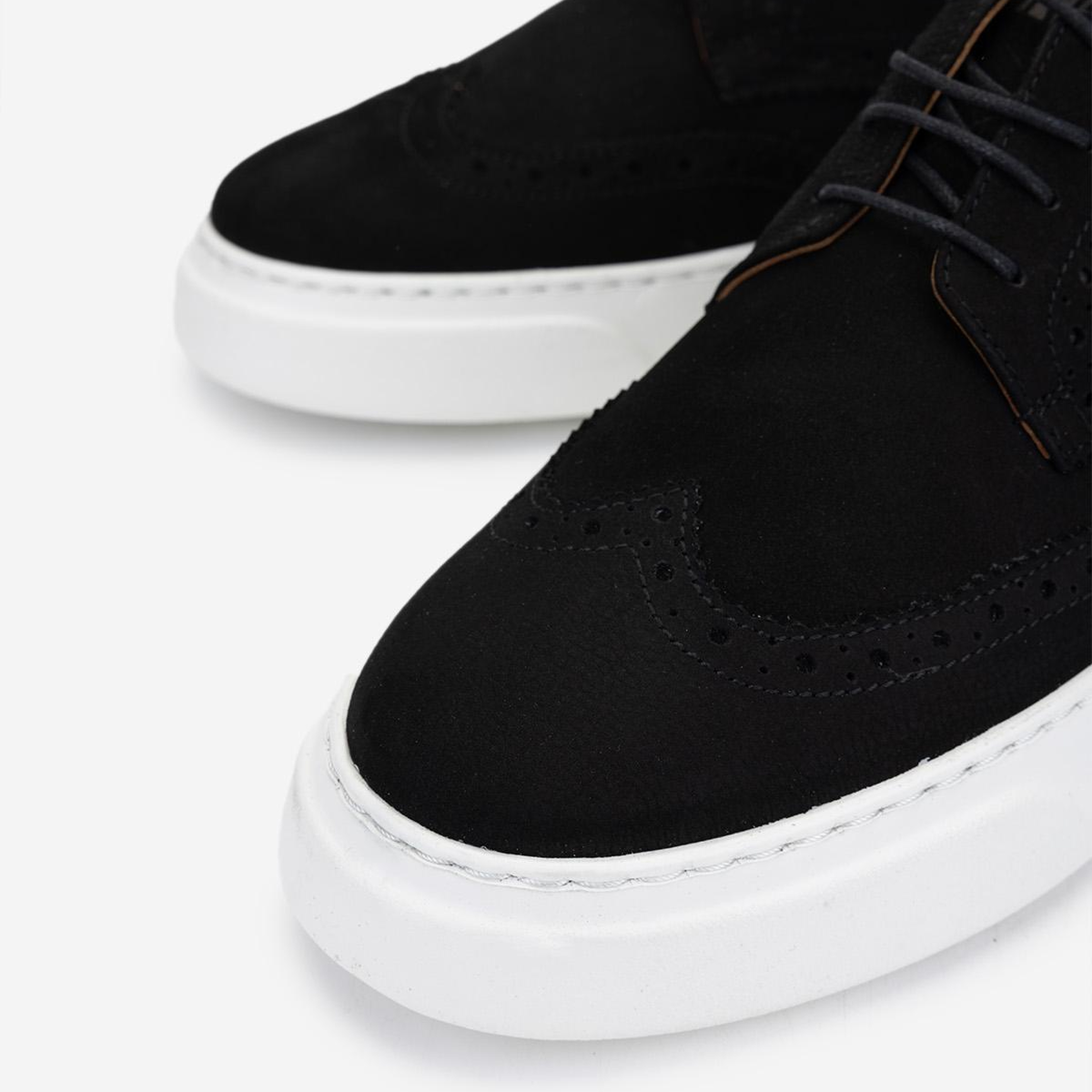 Valmenti Erkek Hakiki Deri Siyah Nubuk Sneakers & Spor Ayakkabı