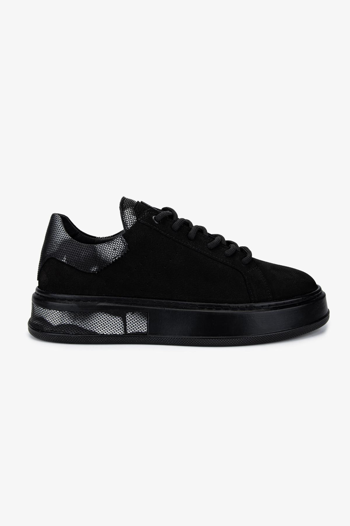 Valmenti Erkek Hakiki Deri Siyah Sneakers & Spor Ayakkabı