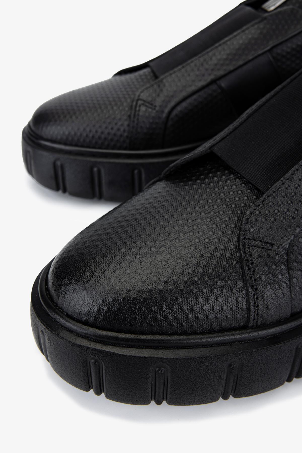 Valmenti Erkek Hakiki Deri Siyah Sneakers & Spor Ayakkabı