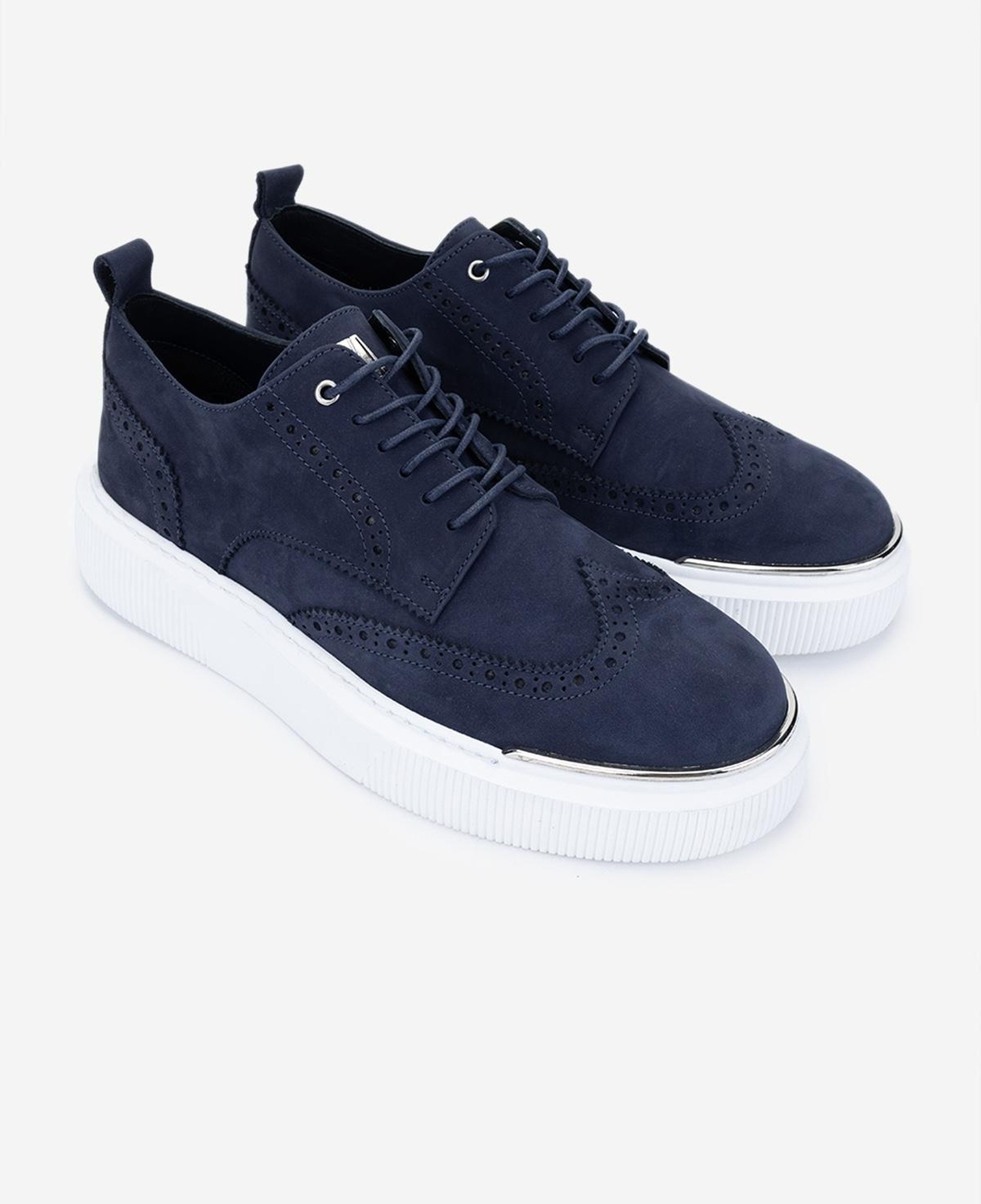 Valmenti Erkek Hakiki Deri Lacivert Nubuk Sneakers & Spor Ayakkabı