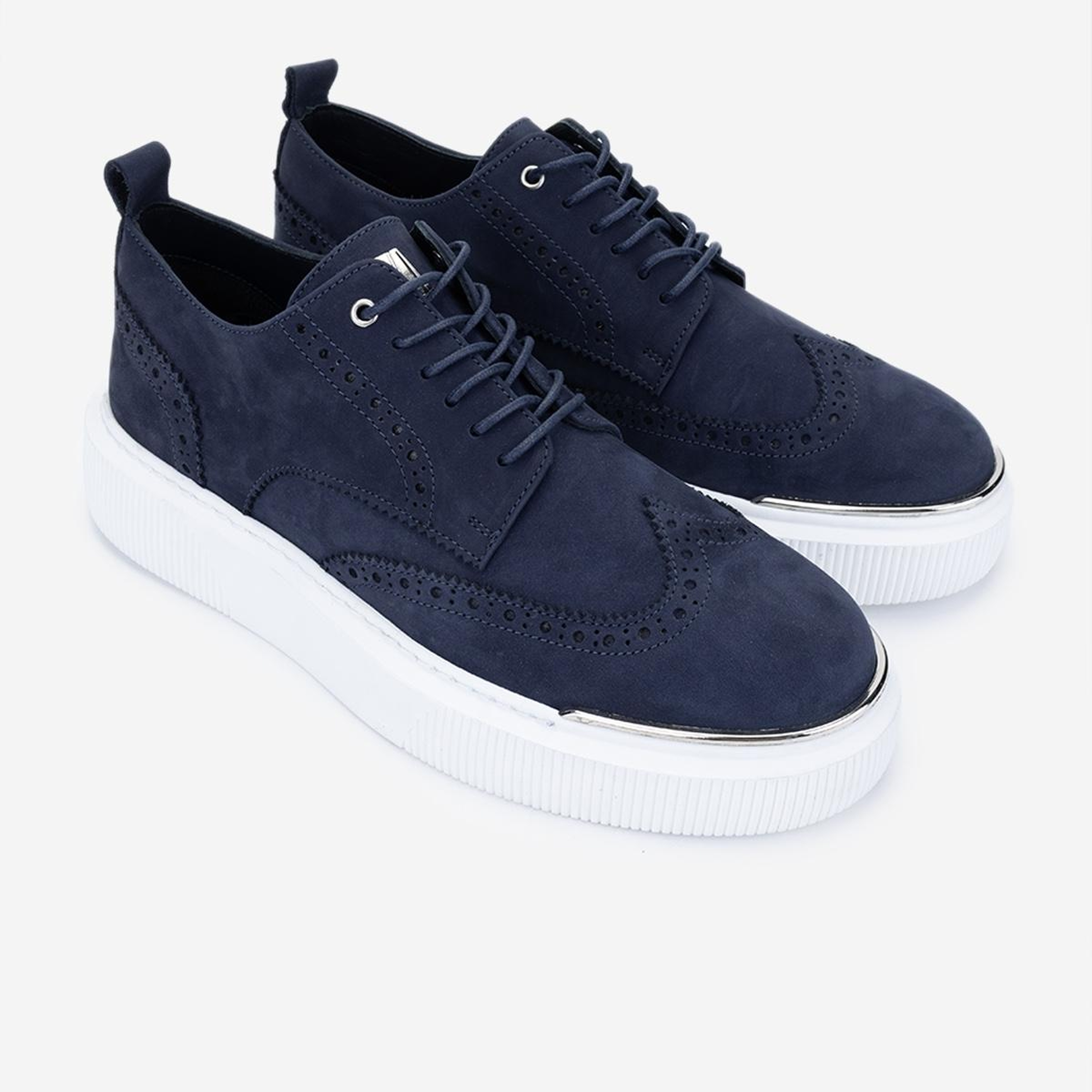 Valmenti Erkek Hakiki Deri Lacivert Nubuk Sneakers & Spor Ayakkabı