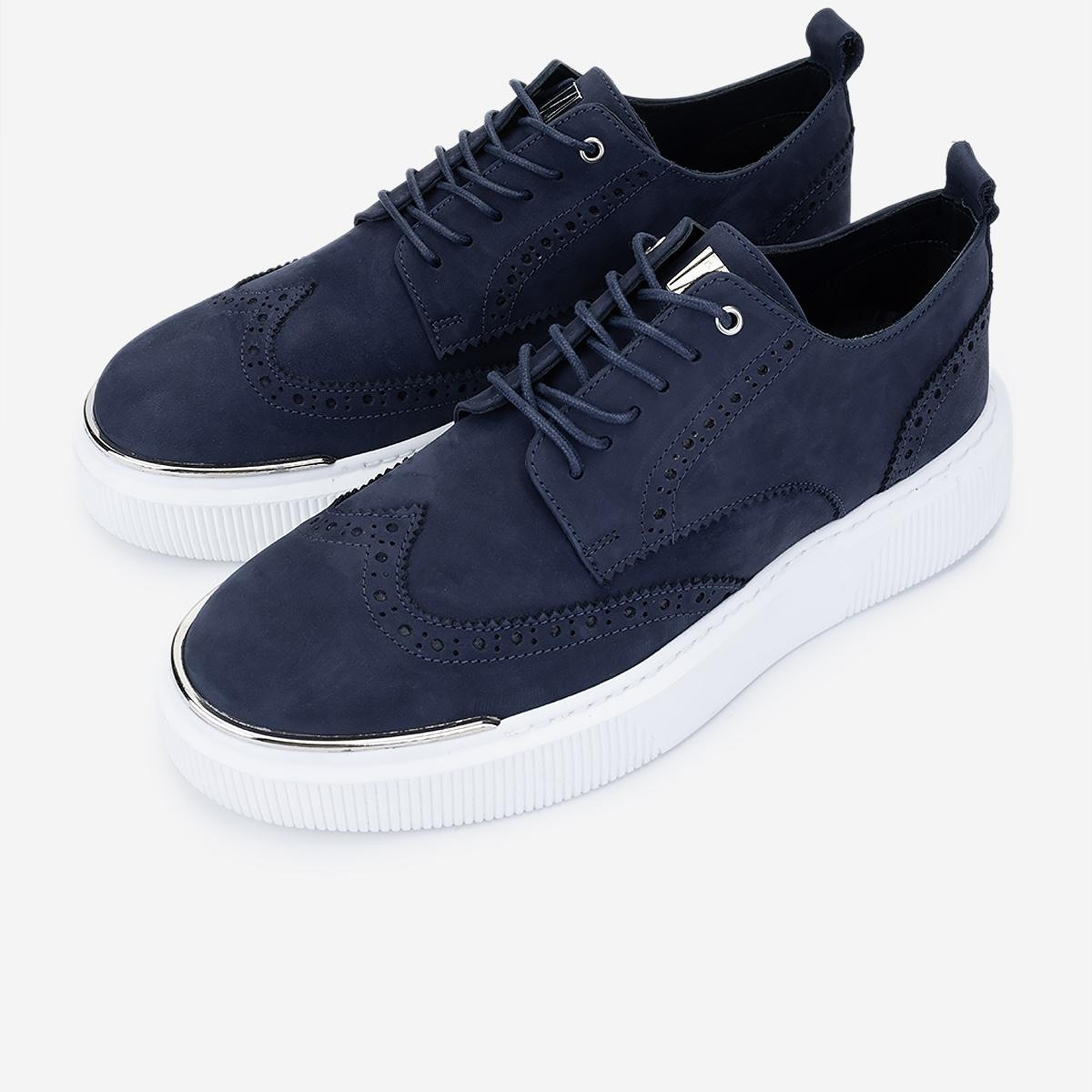 Valmenti Erkek Hakiki Deri Lacivert Nubuk Sneakers & Spor Ayakkabı
