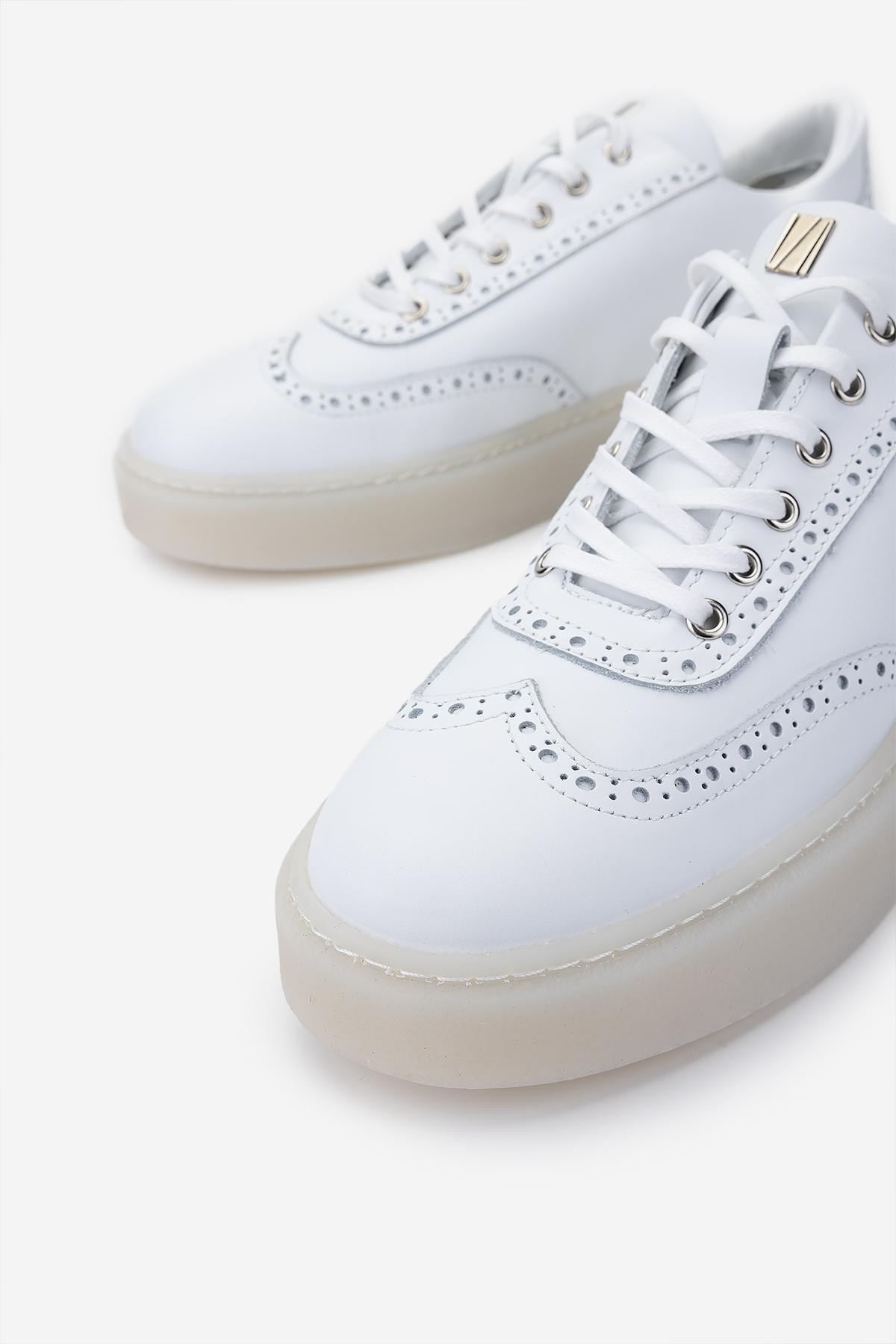 Valmenti Erkek Hakiki Deri Beyaz Sneakers & Spor Ayakkabı