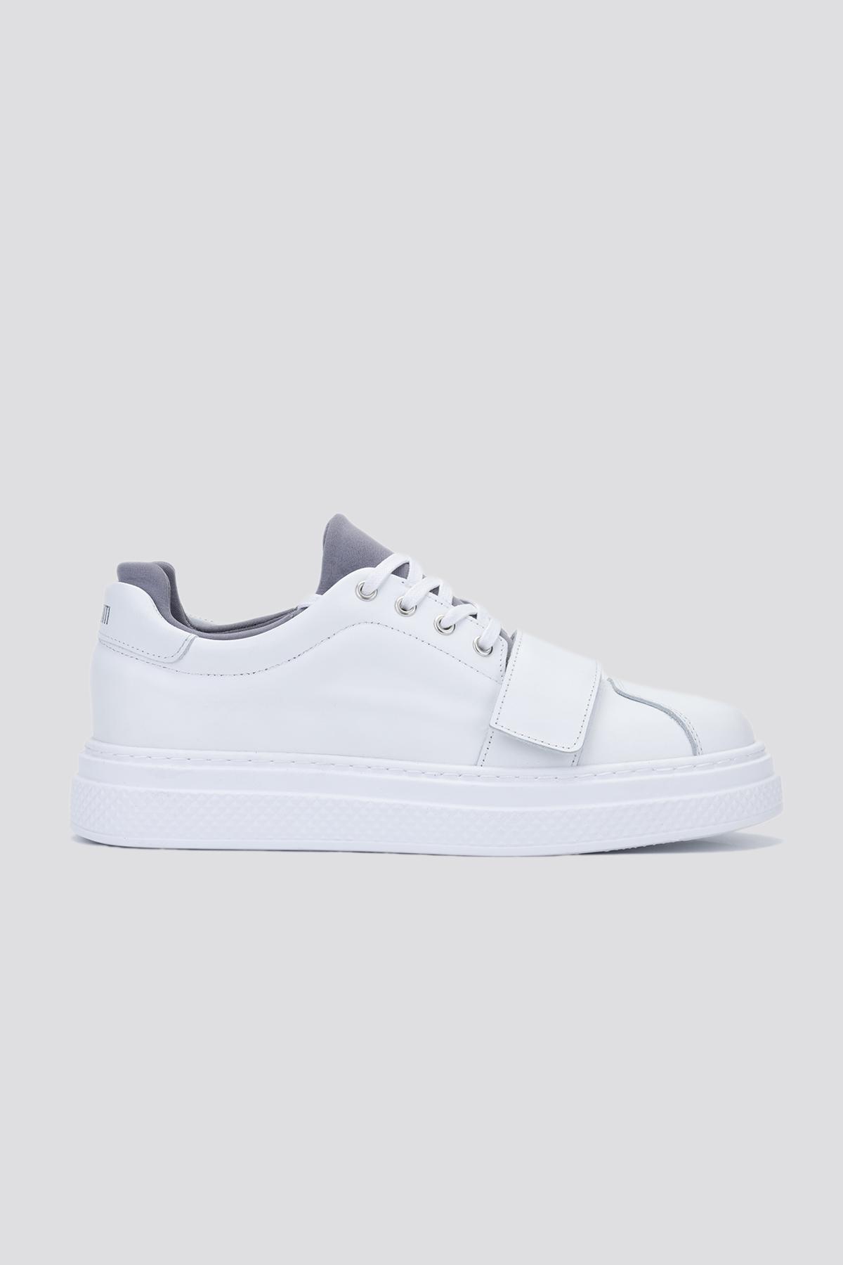 Valmenti Erkek Hakiki Deri Beyaz Sneakers & Spor Ayakkabı