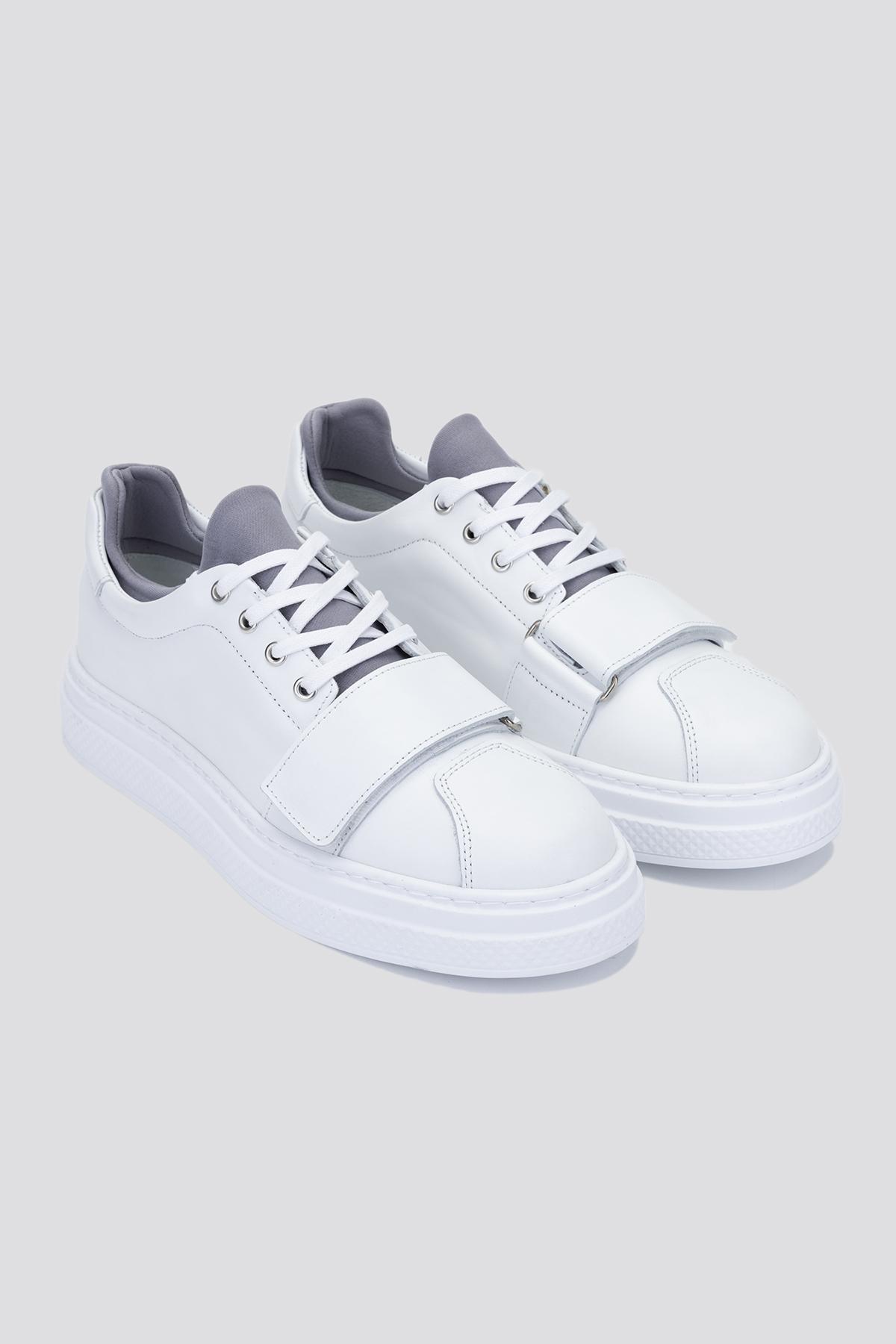 Valmenti Erkek Hakiki Deri Beyaz Sneakers & Spor Ayakkabı