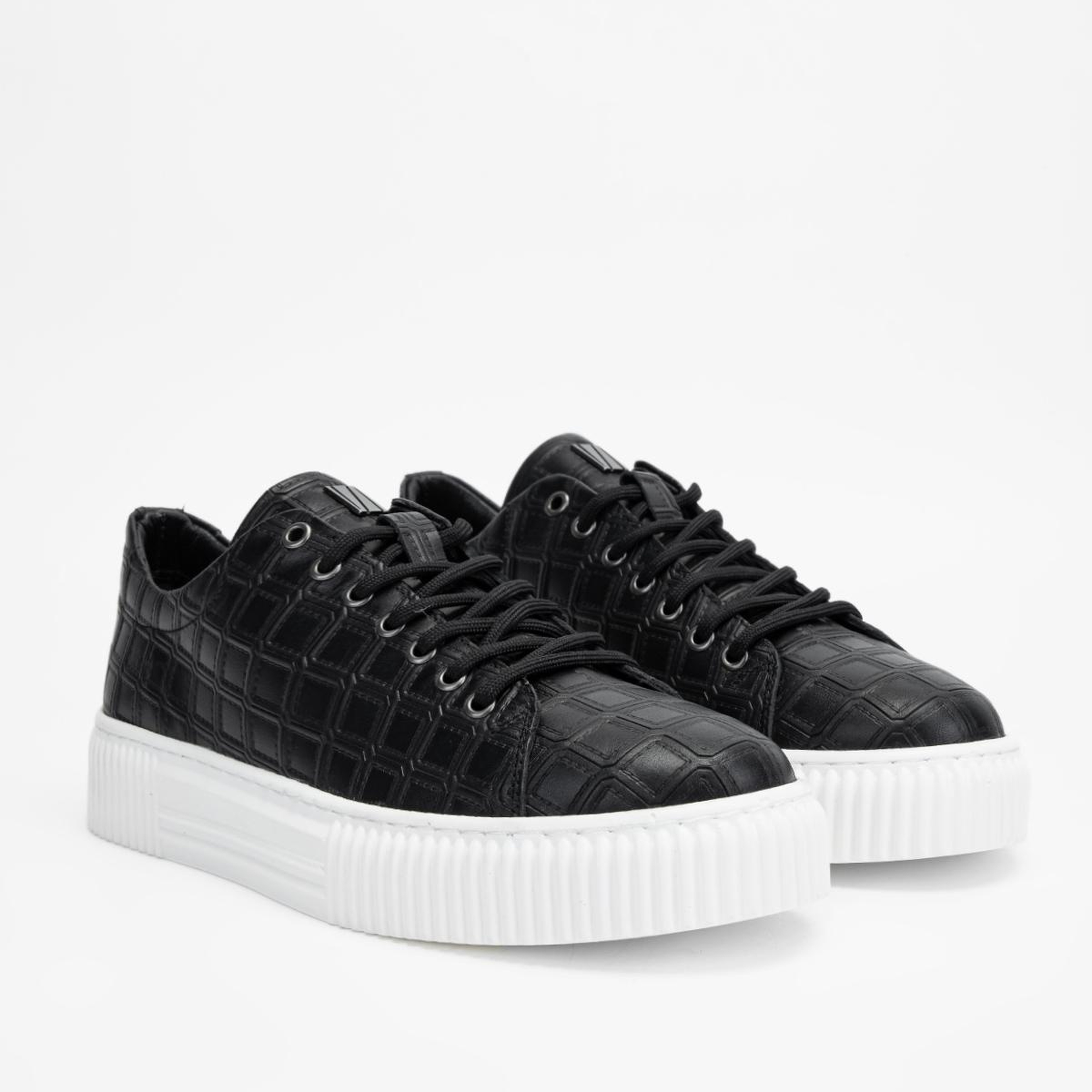 Valmenti Erkek Hakiki Deri Siyah Sneakers & Spor Ayakkabı