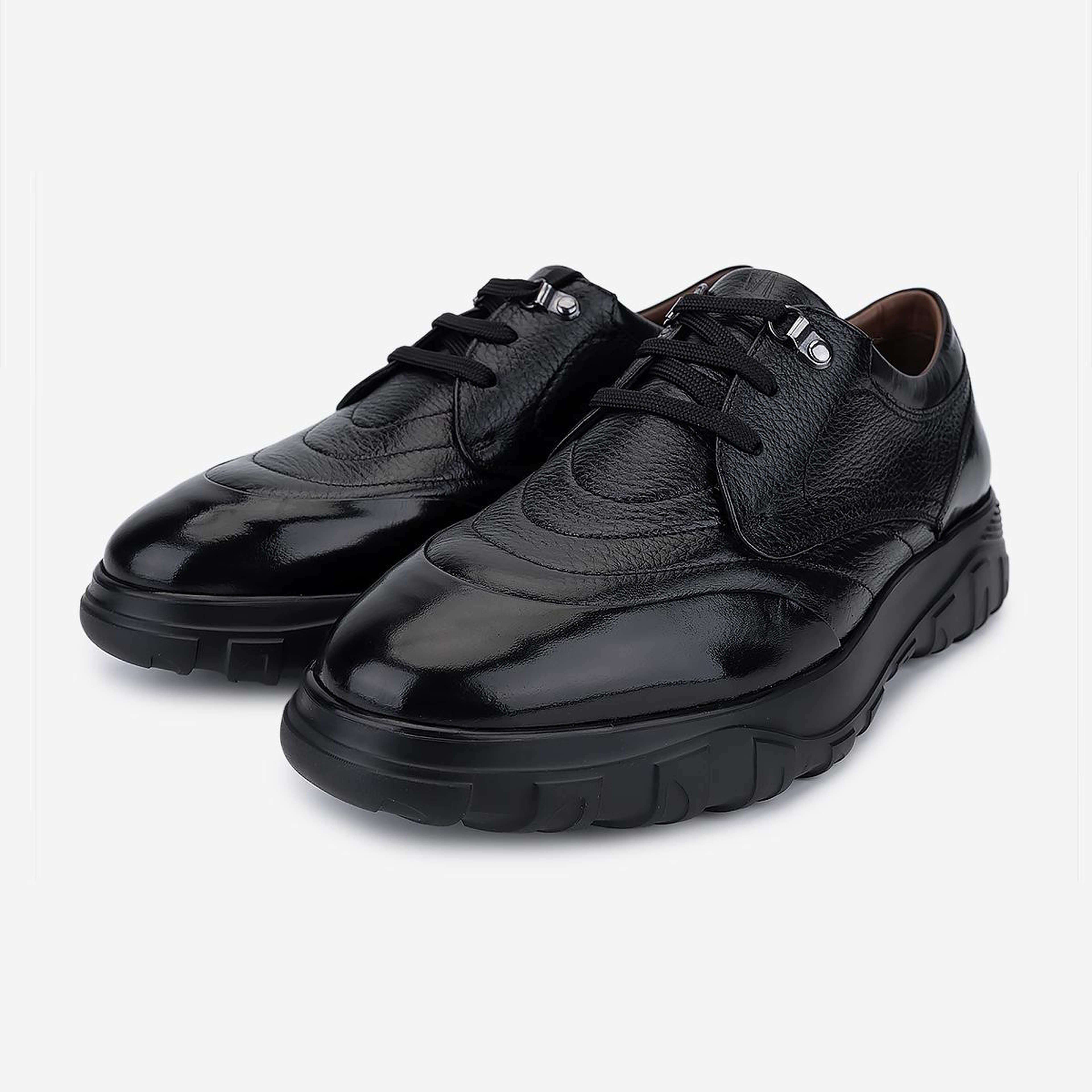 Valmenti Erkek Hakiki Deri Siyah Sneakers & Spor Ayakkabı