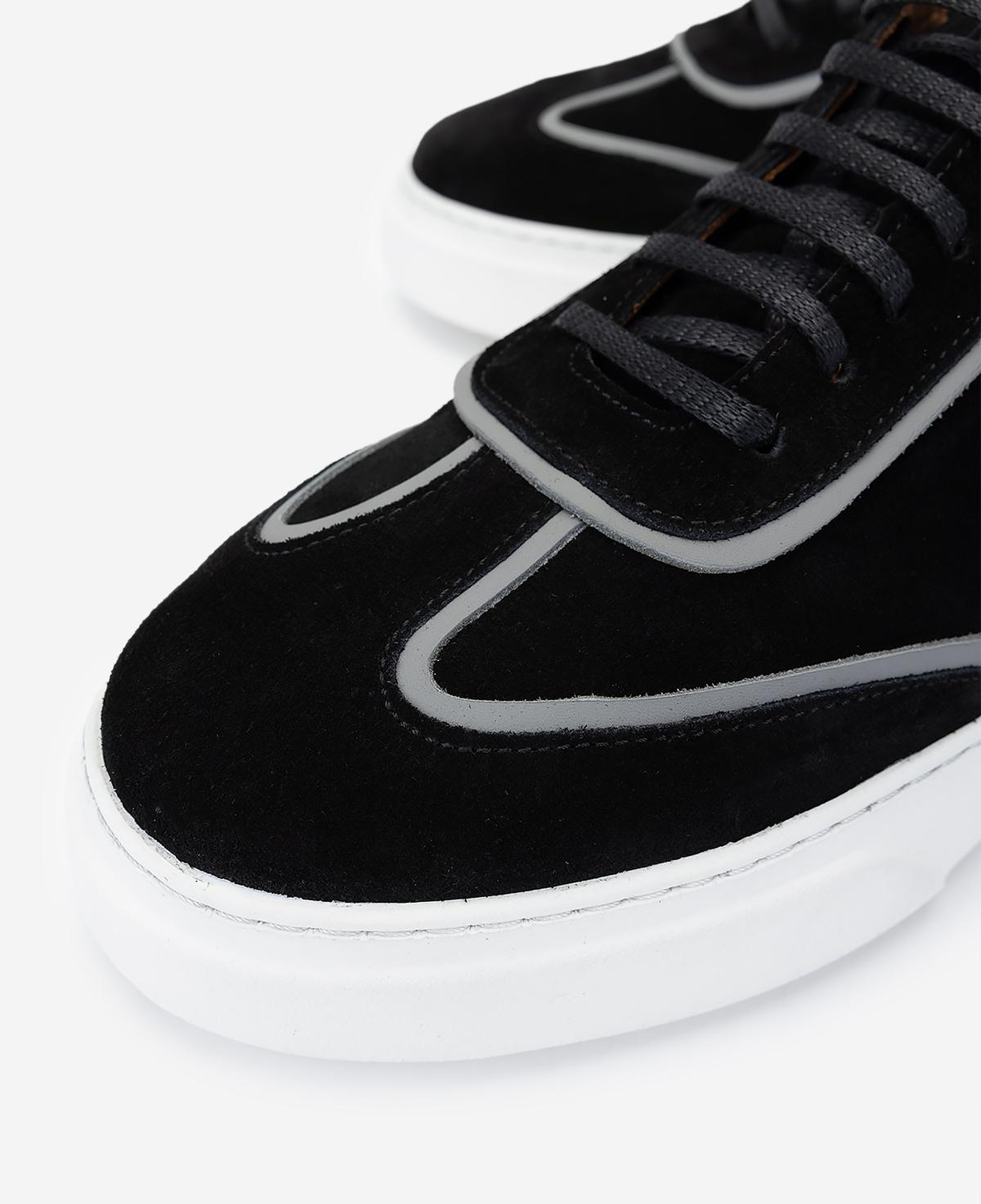 Valmenti Erkek Hakiki Deri Siyah Süet Sneakers & Spor Ayakkabı