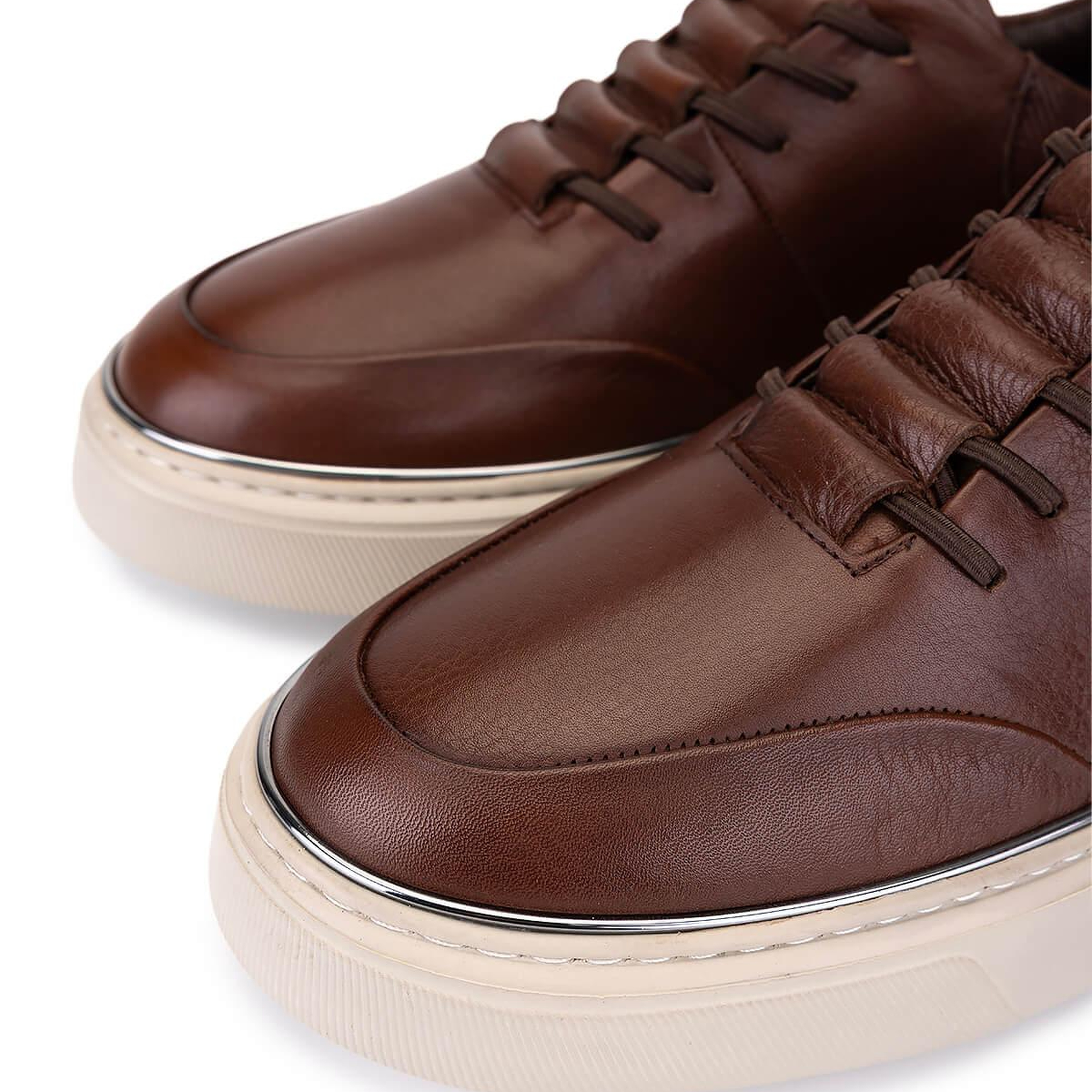 Tamer Tanca Erkek Hakiki Deri Kahverengi Sneakers & Spor Ayakkabı